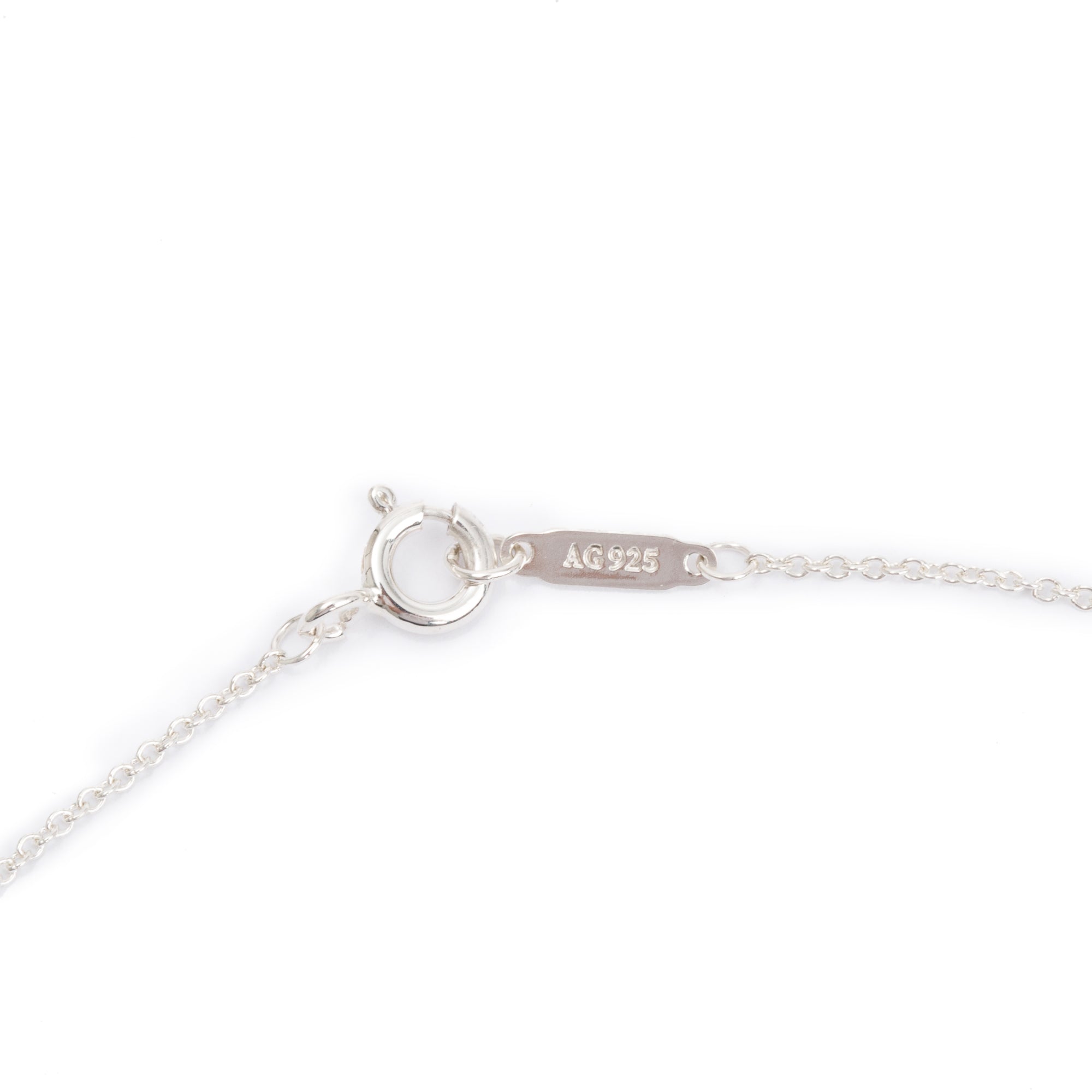 Tiffany & Co. Sterling Silver Blue Enamel Mini Heart Key Pendant Necklace