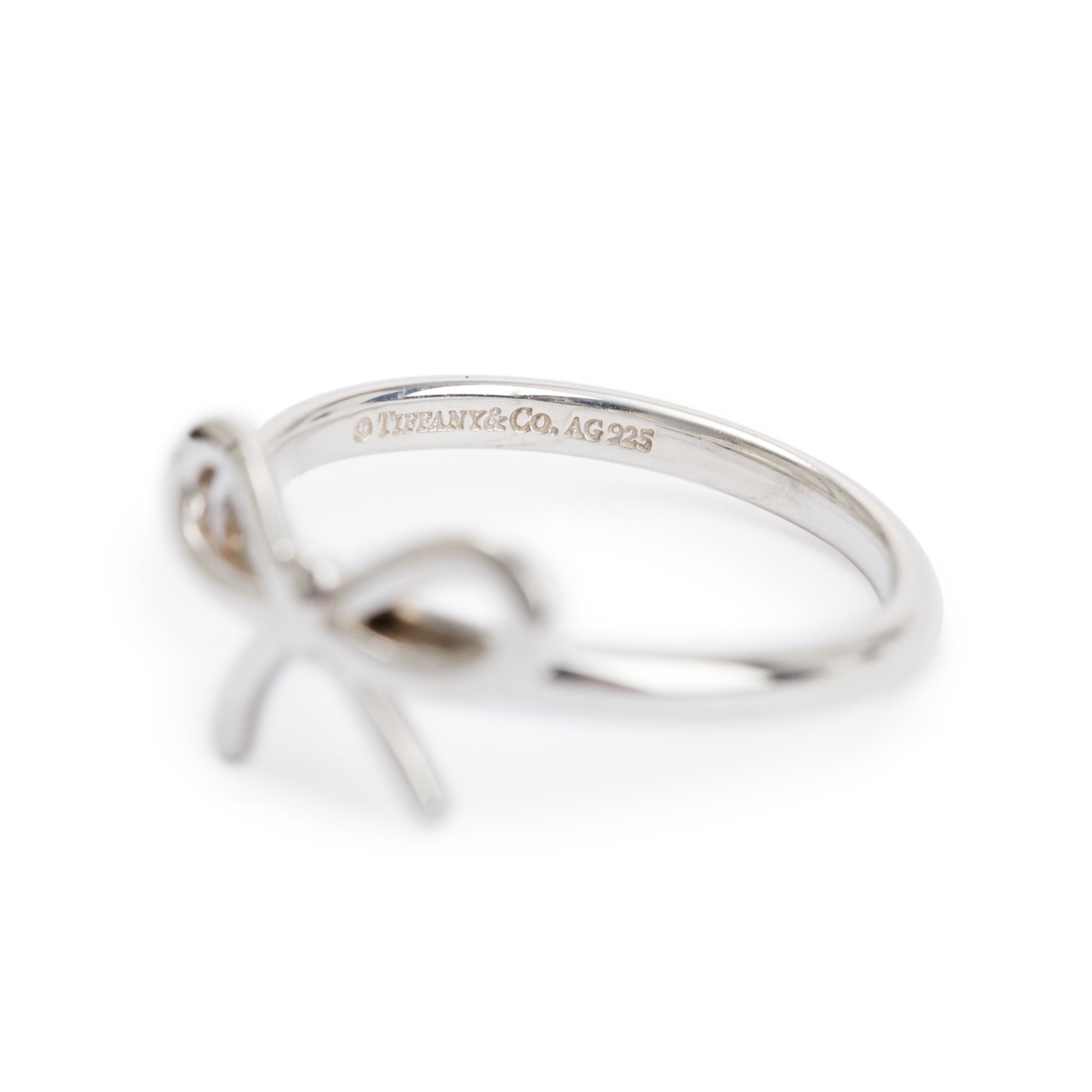 Tiffany & Co. Sterling Silver Bow Ring, Size 6.75