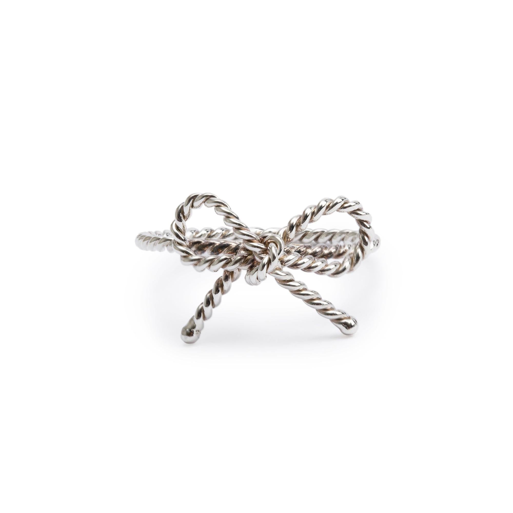 Tiffany & Co. Sterling Silver Bow Ring, Size 8