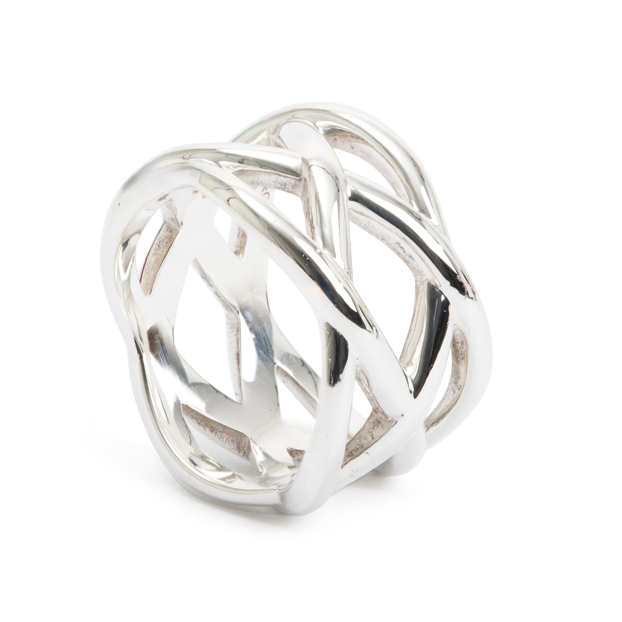 Tiffany & Co. Sterling Silver Celtic Knot Band, Ring Size 7