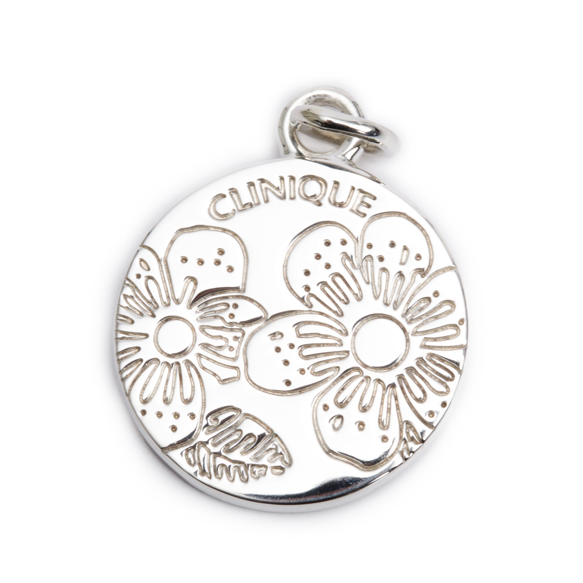 Tiffany & Co. Sterling Silver Clinique Flower Round Pendant