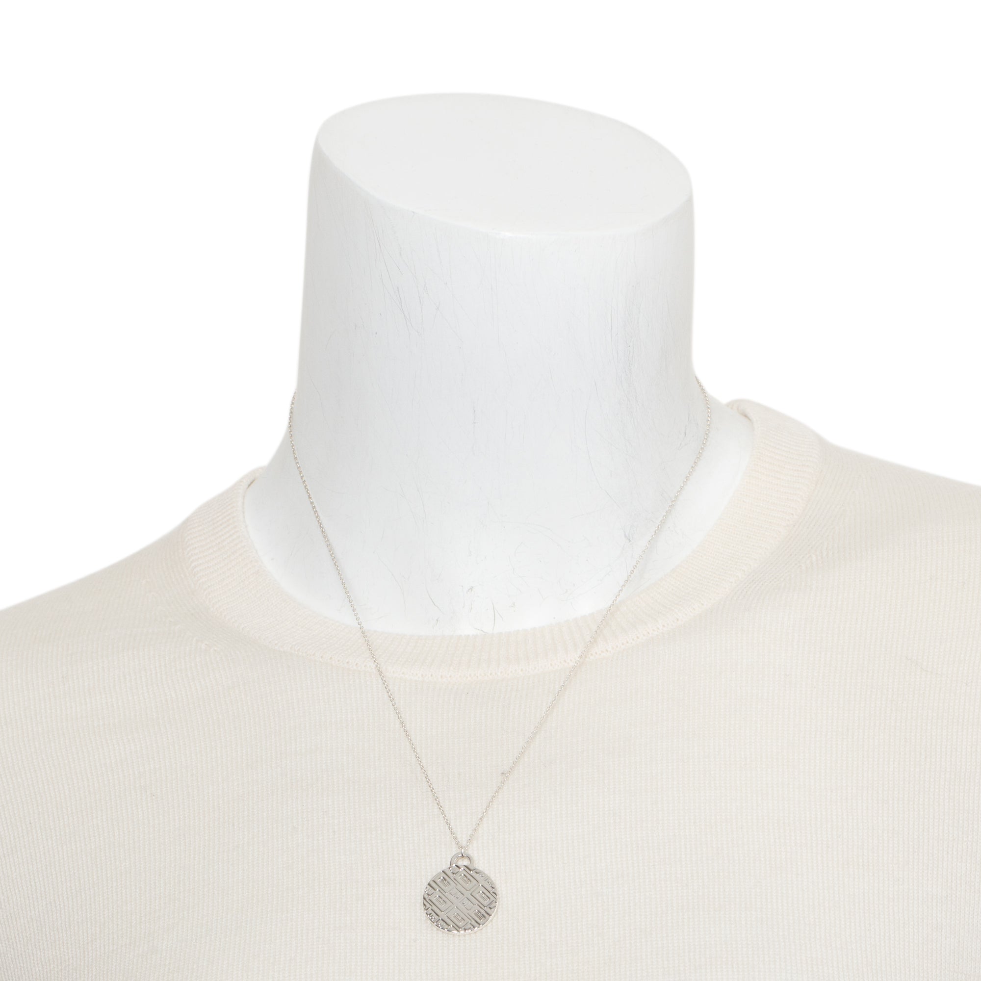 Tiffany & Co. Sterling Silver Clinique Round Pendant Necklace