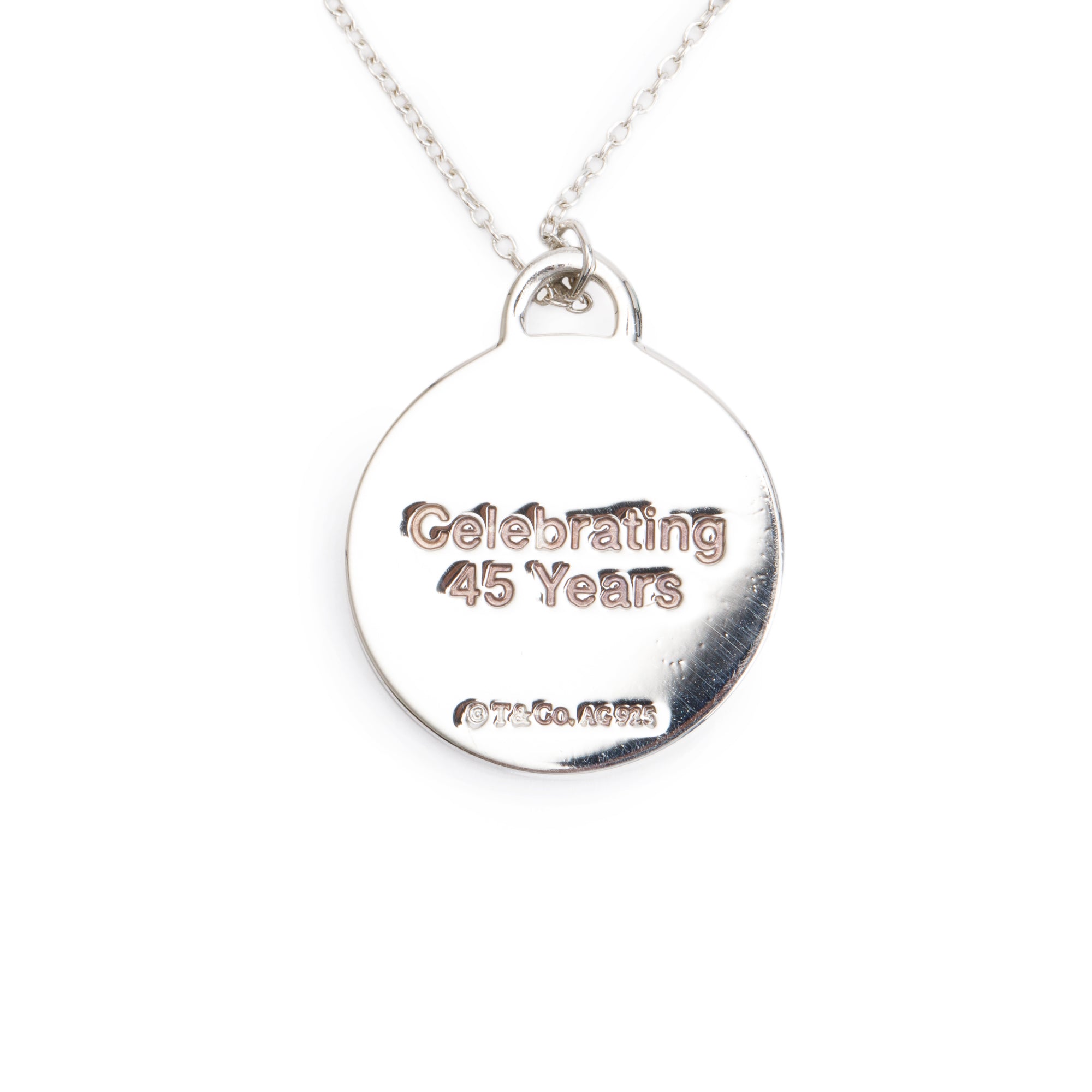 Tiffany & Co. Sterling Silver Clinique Round Pendant Necklace
