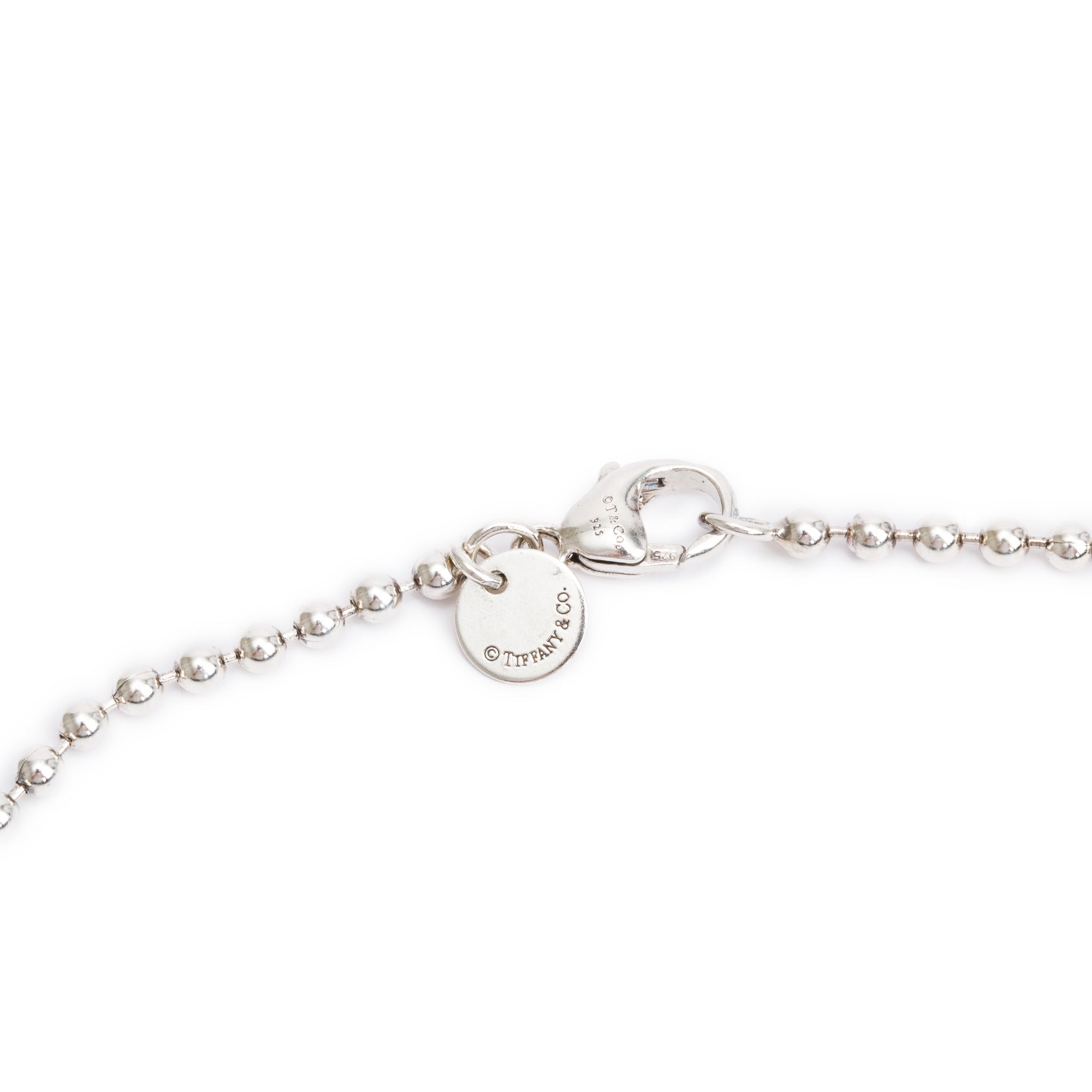 Tiffany & Co. Sterling Silver Coin Edge Dog Tag Pendant Necklace