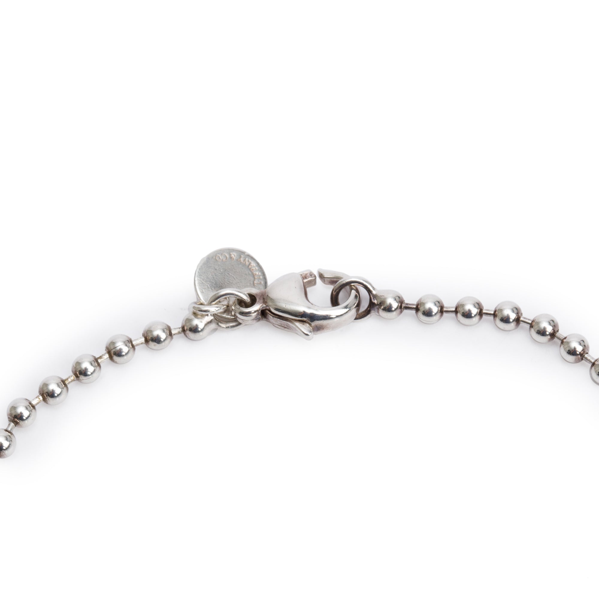 Tiffany & Co. Sterling Silver Coin Edge Dog Tag Pendant Necklace