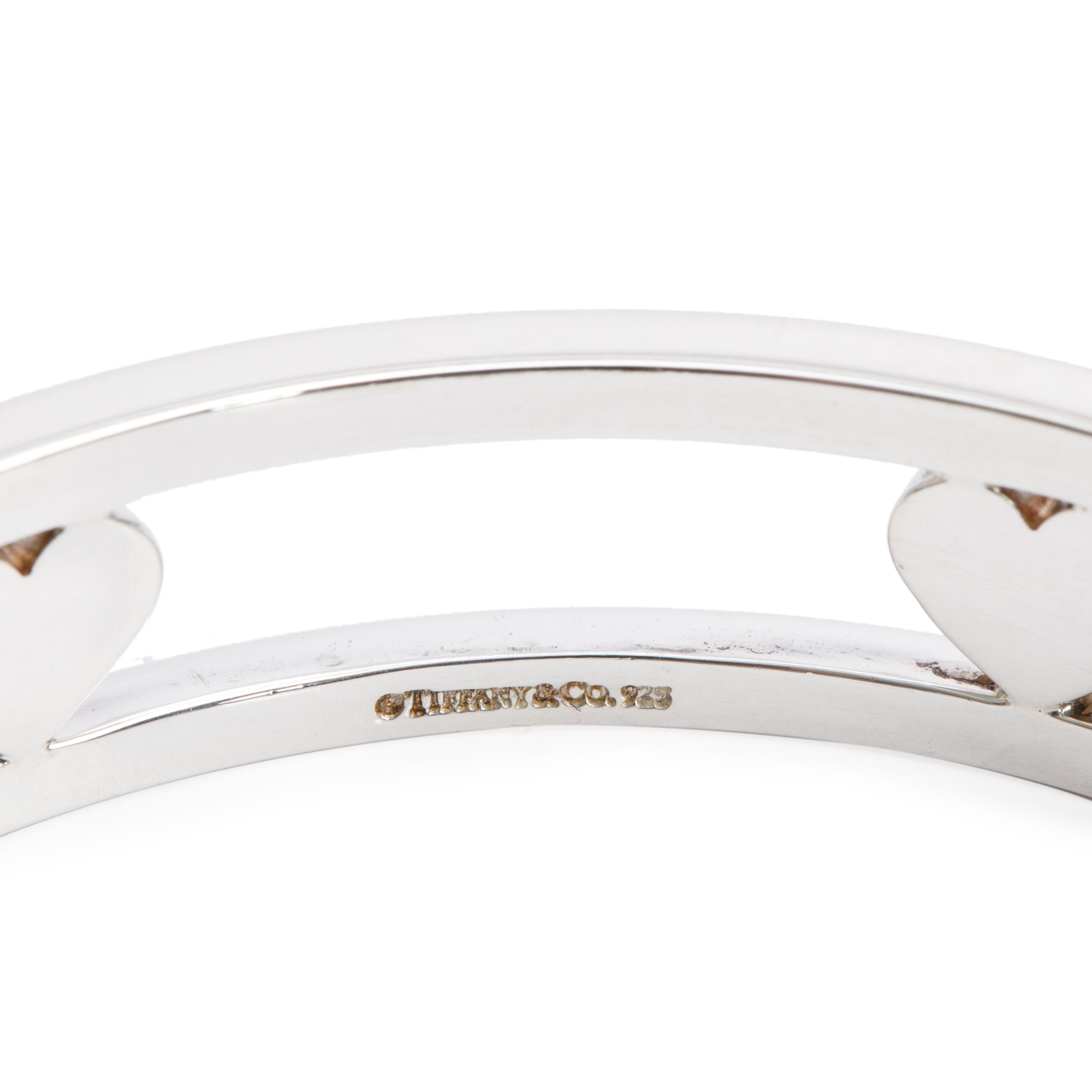 Tiffany & Co. Sterling Silver Cut-Out Heart Bangle Bracelet