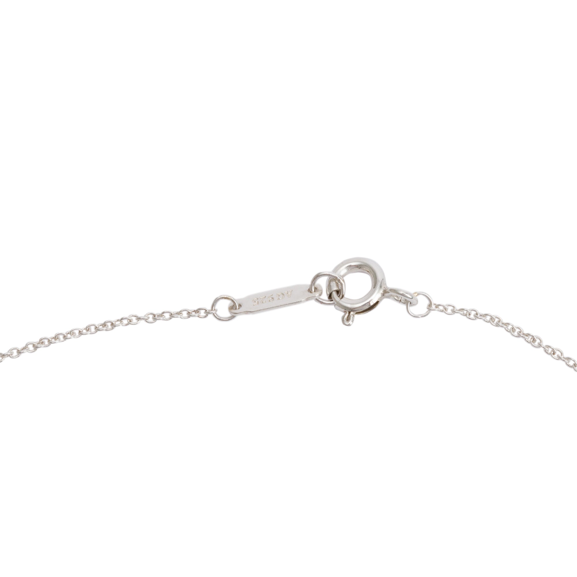 Tiffany & Co. Sterling Silver Diamond Envelope Pendant Necklace