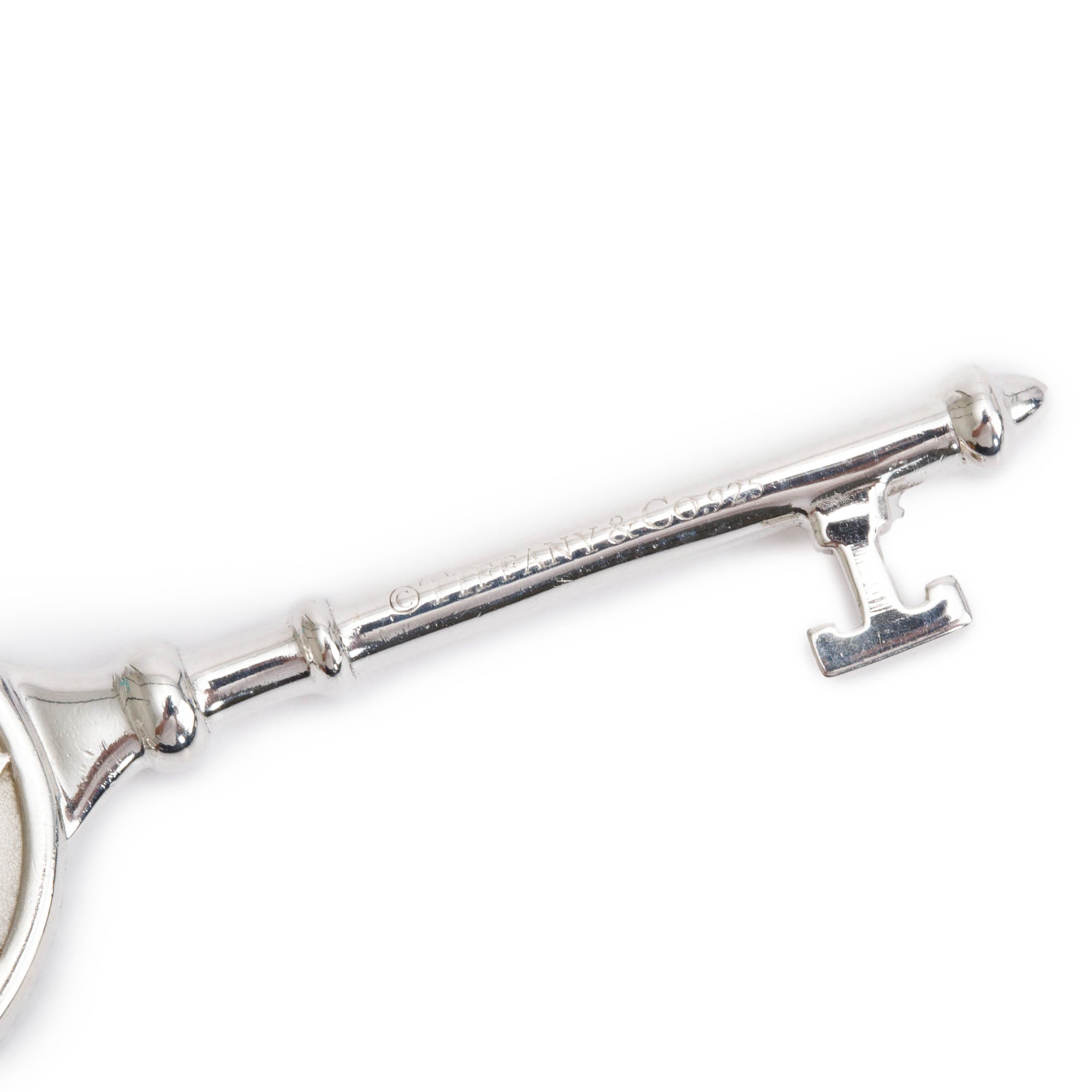Tiffany & Co. Sterling Silver Diamond Large Daisy Key Pendant Necklace
