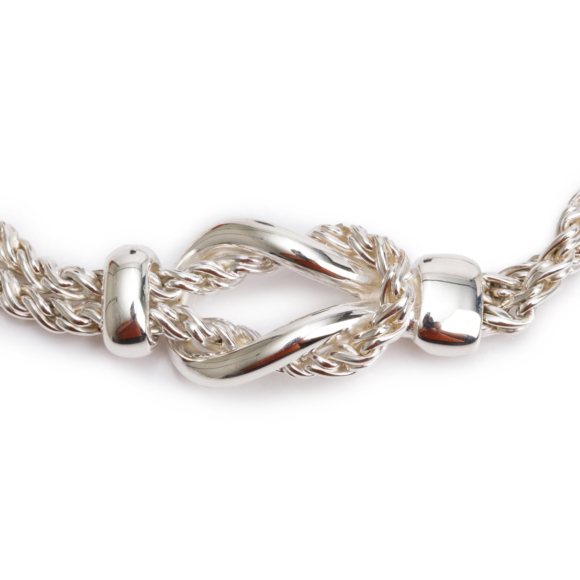 Tiffany & Co. Sterling Silver Double Rope Love Knot Bracelet