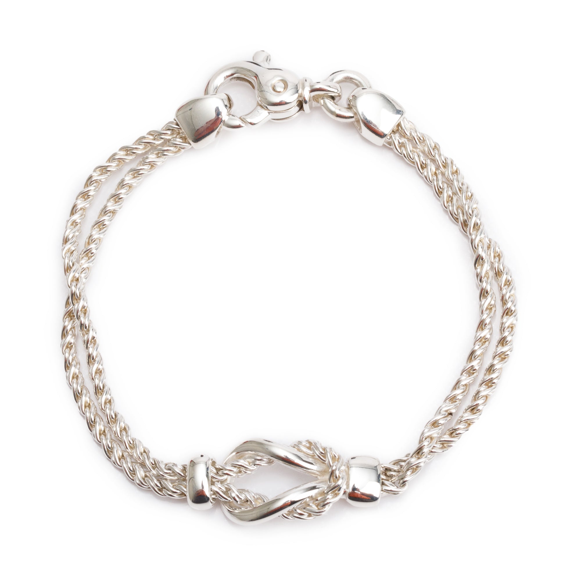 Tiffany & Co. Sterling Silver Double Rope Love Knot Bracelet