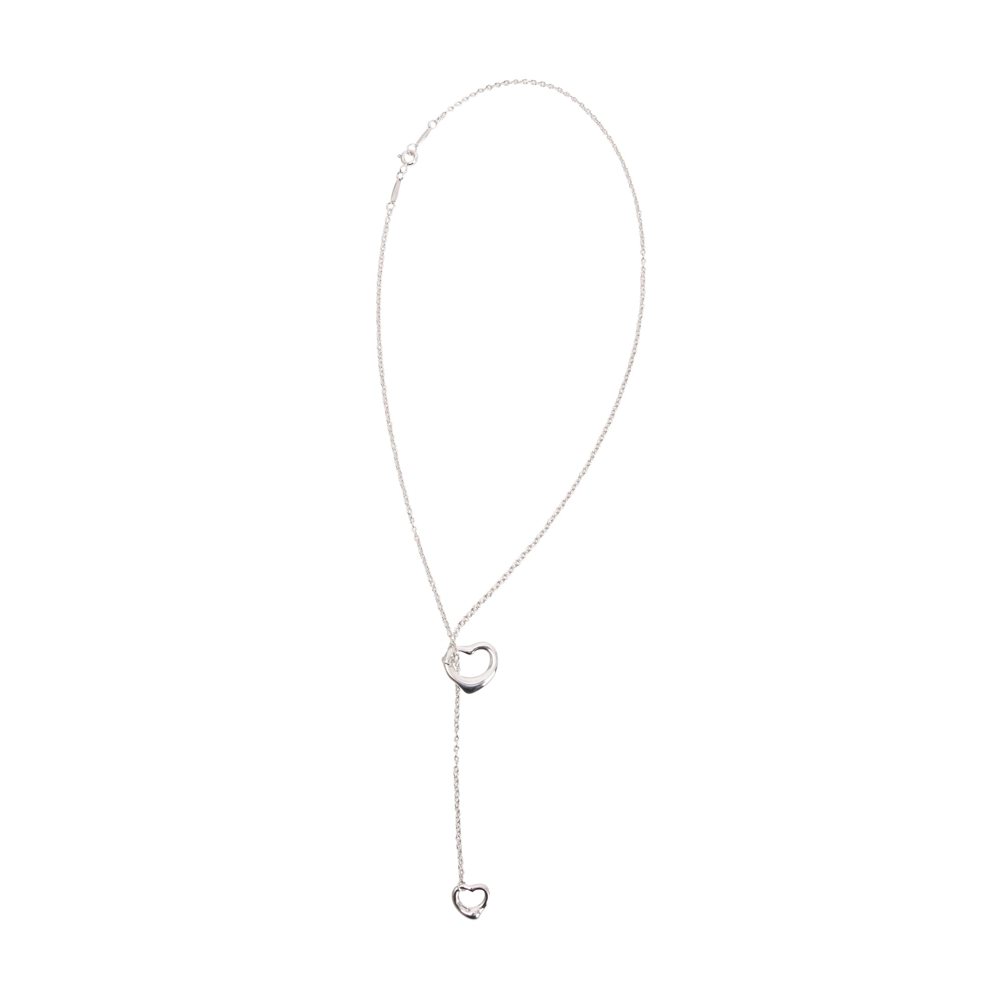 Tiffany & Co. Sterling Silver Elsa Peretti Open Heart Lariat