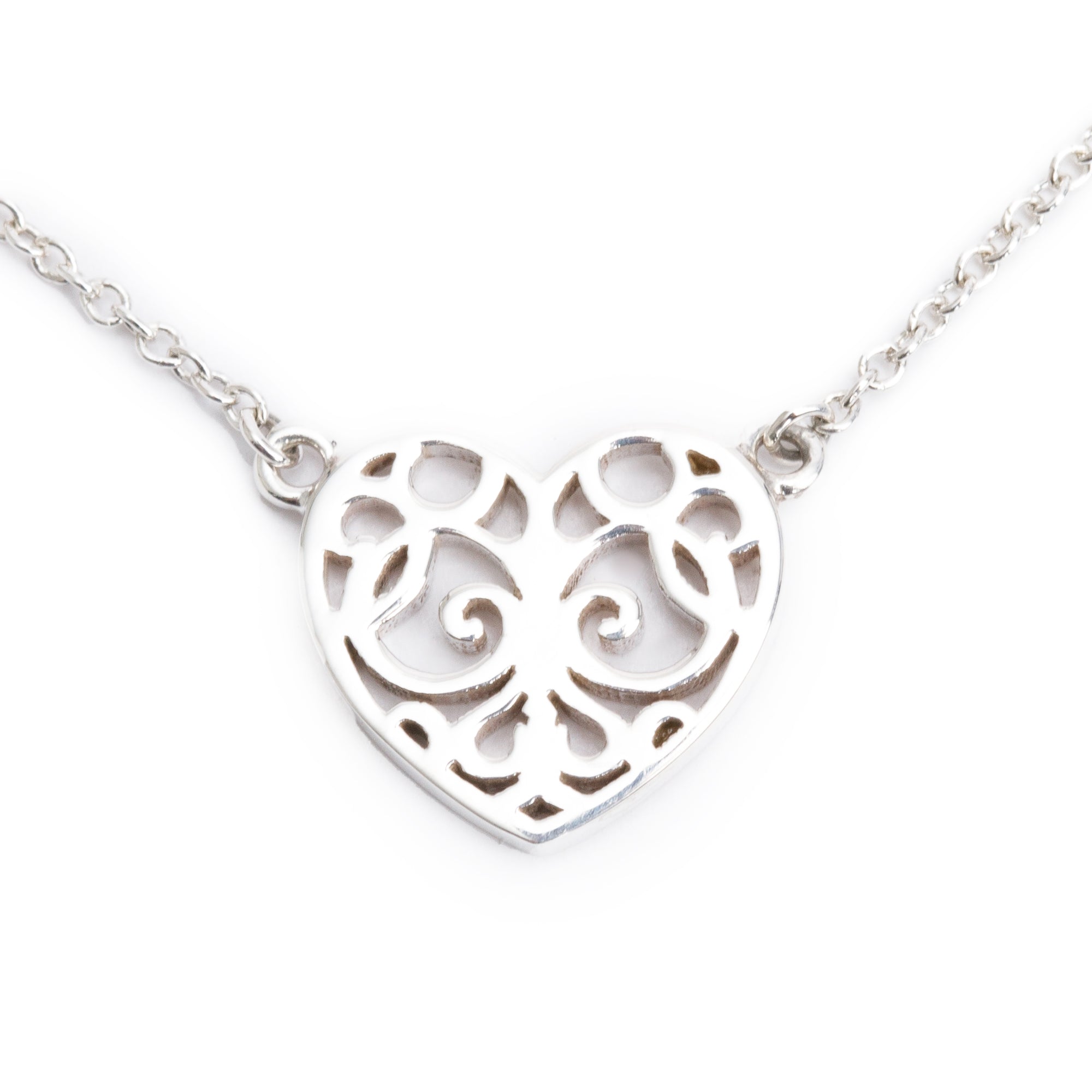Tiffany & Co. Sterling Silver Enchant Mini Heart Pendant Necklace