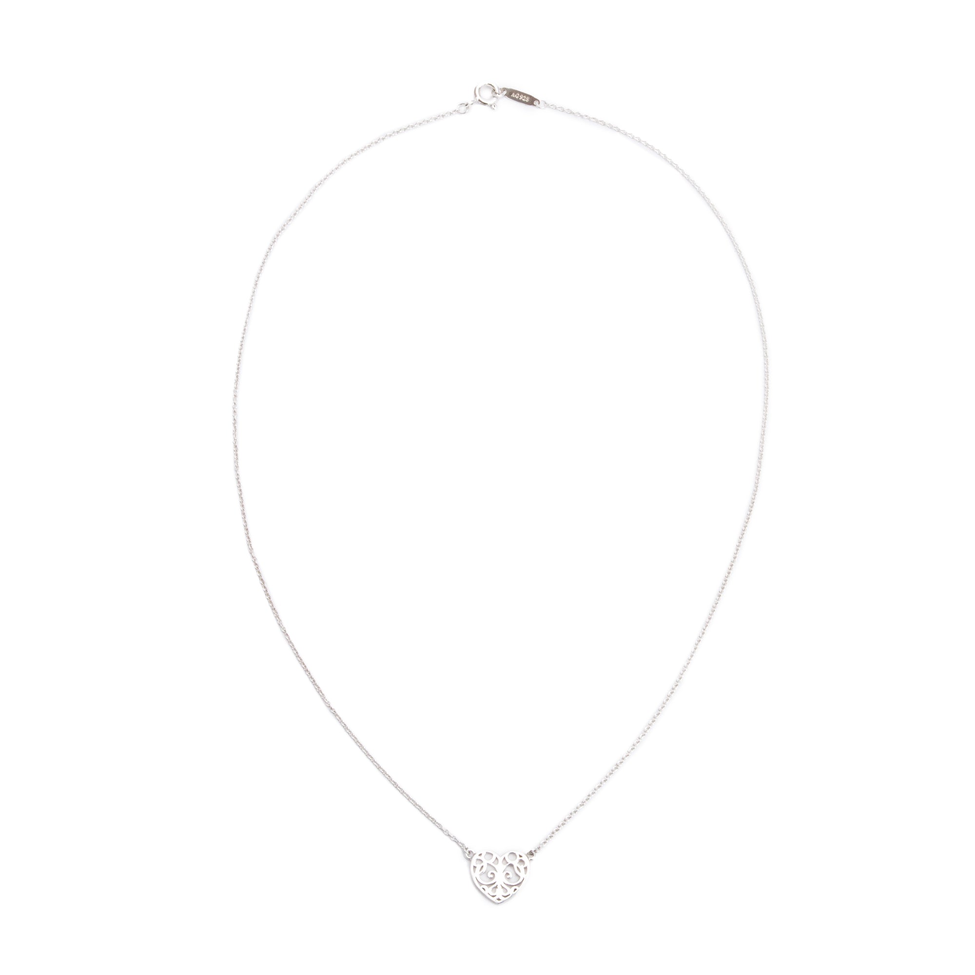Tiffany & Co. Sterling Silver Enchant Mini Heart Pendant Necklace
