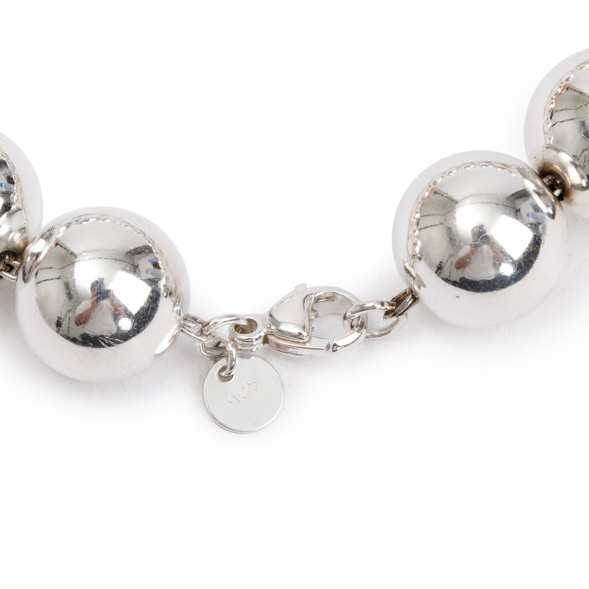 Tiffany & Co. Sterling Silver Extra Large 14 MM HardWear Ball Bracelet