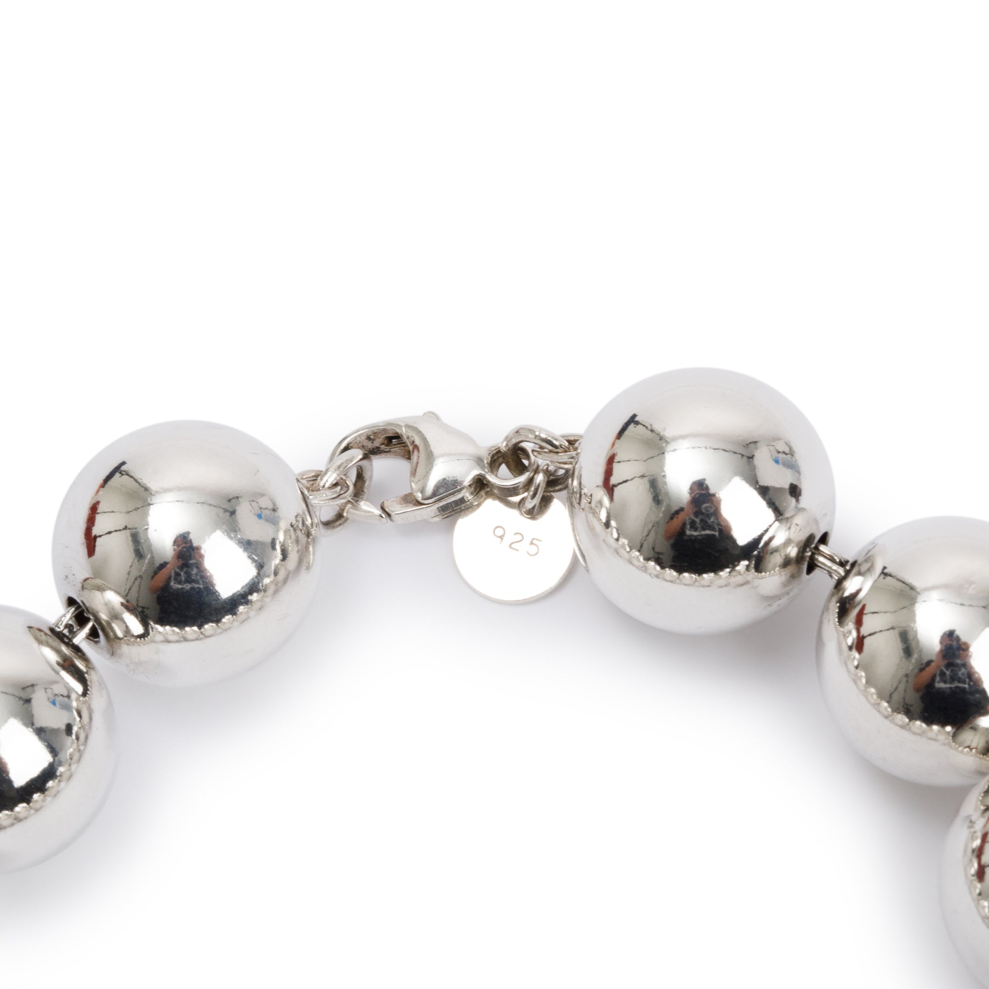 Tiffany & Co. Sterling Silver Extra Large 14 MM HardWear Ball Bracelet
