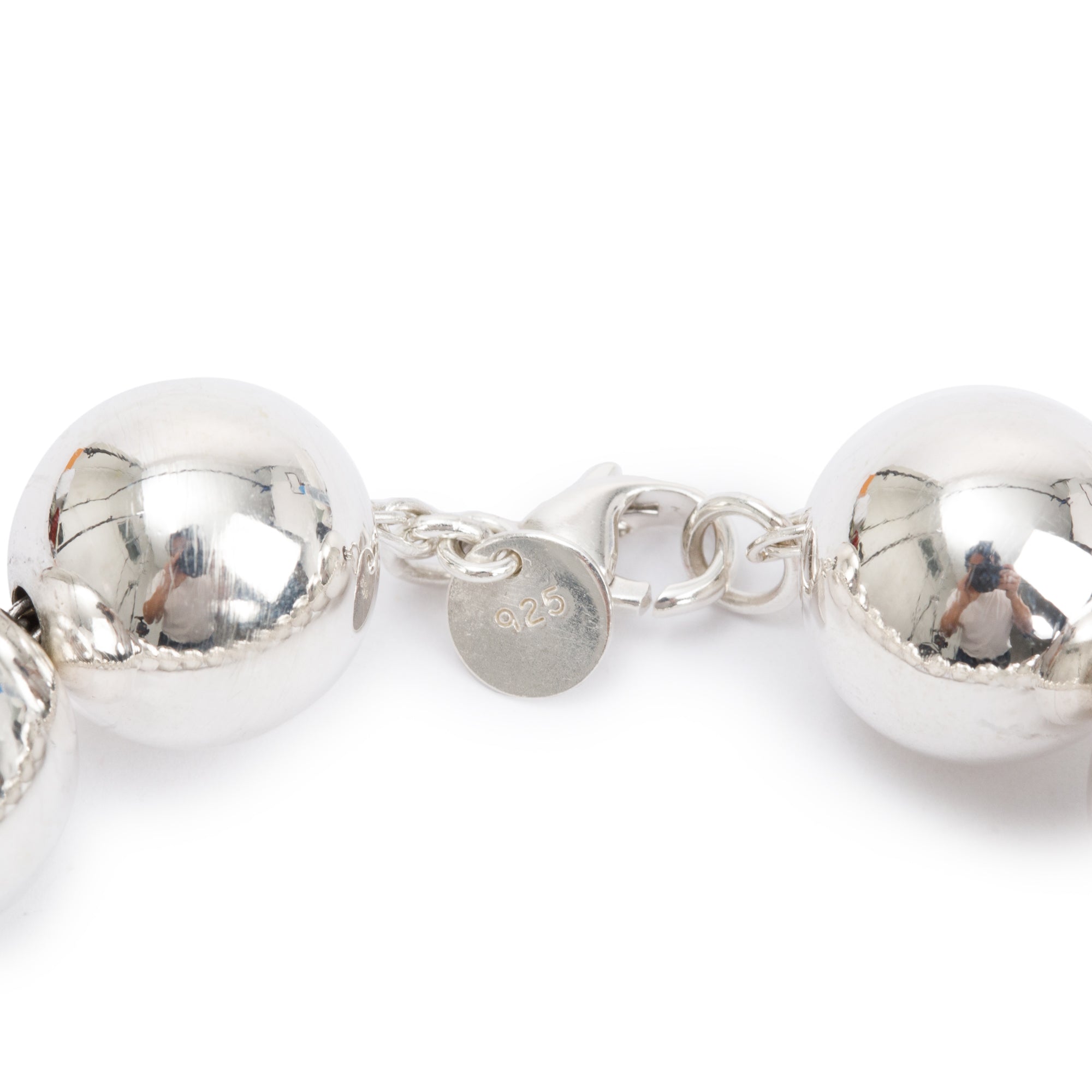 Tiffany & Co. Sterling Silver Extra Large 14 MM HardWear Ball Bracelet
