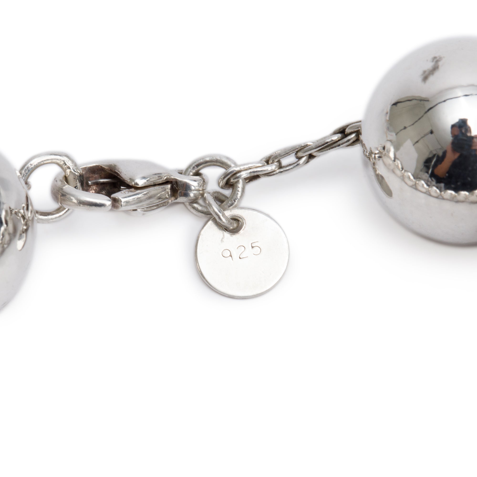 Tiffany & Co. Sterling Silver Extra Large 14 MM HardWear Ball Bracelet
