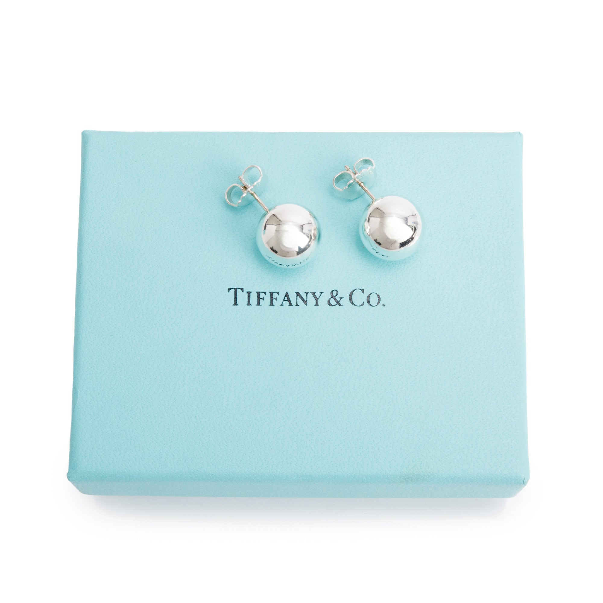 Tiffany & Co. Sterling Silver Extra Large 14 mm HardWear Ball Earrings w/ Box