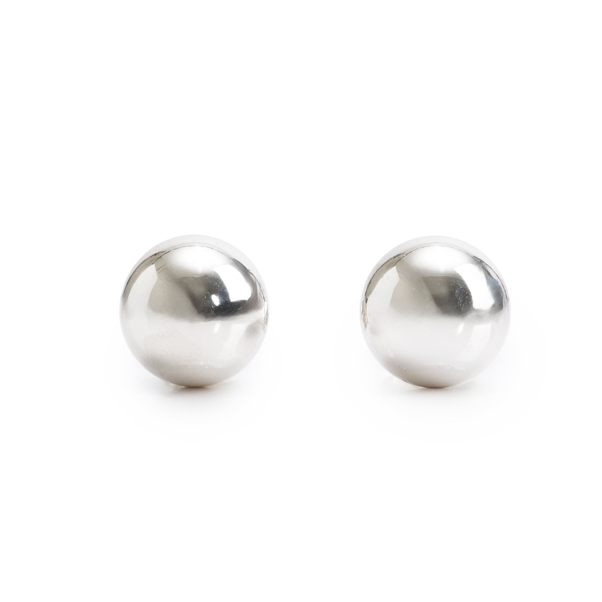 Tiffany & Co. Sterling Silver Extra Large 14 mm HardWear Ball Earrings w/ Box