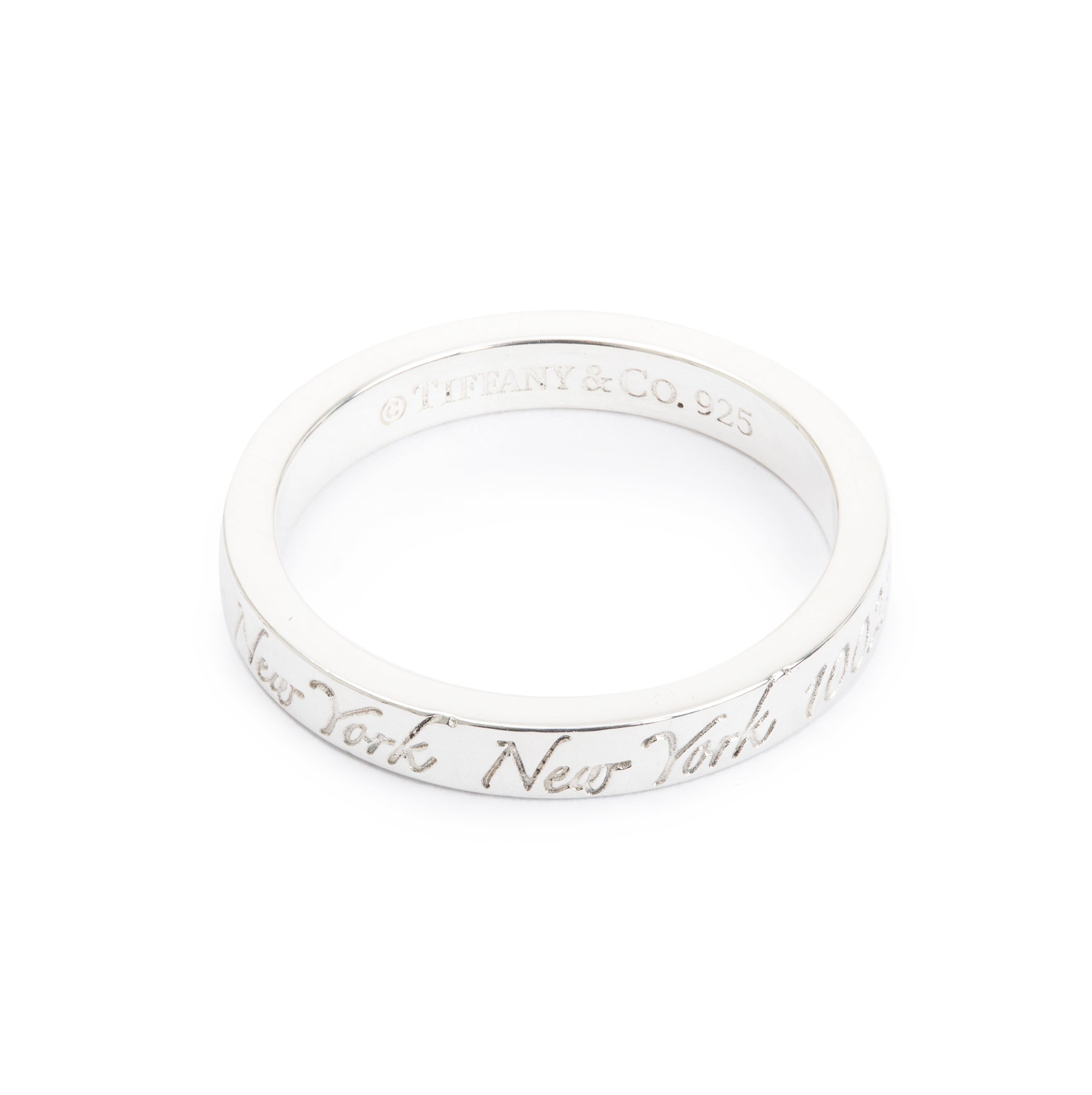 Tiffany & Co. Sterling Silver Fifth Ave Narrow Notes Band Ring, Size 6.5