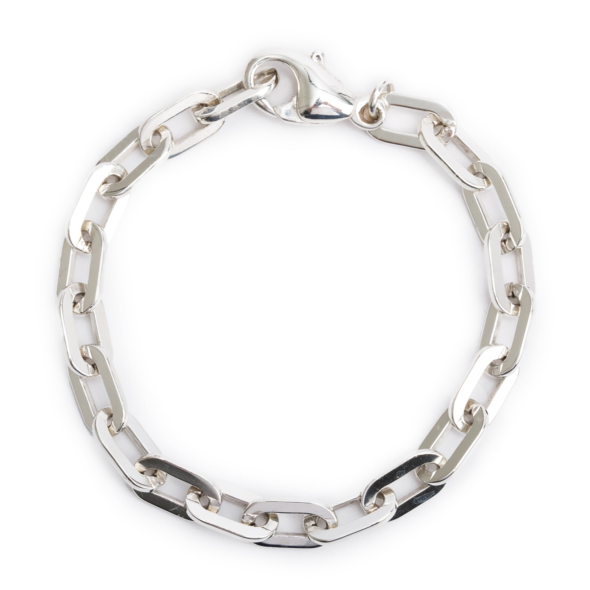 Tiffany & Co. Sterling Silver Flat Oval Link Bracelet