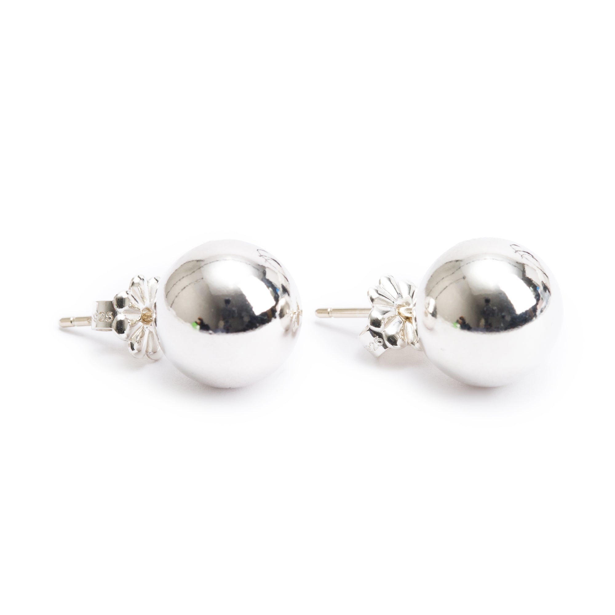 Tiffany & Co. Sterling Silver HardWear 10 MM Ball Earrings