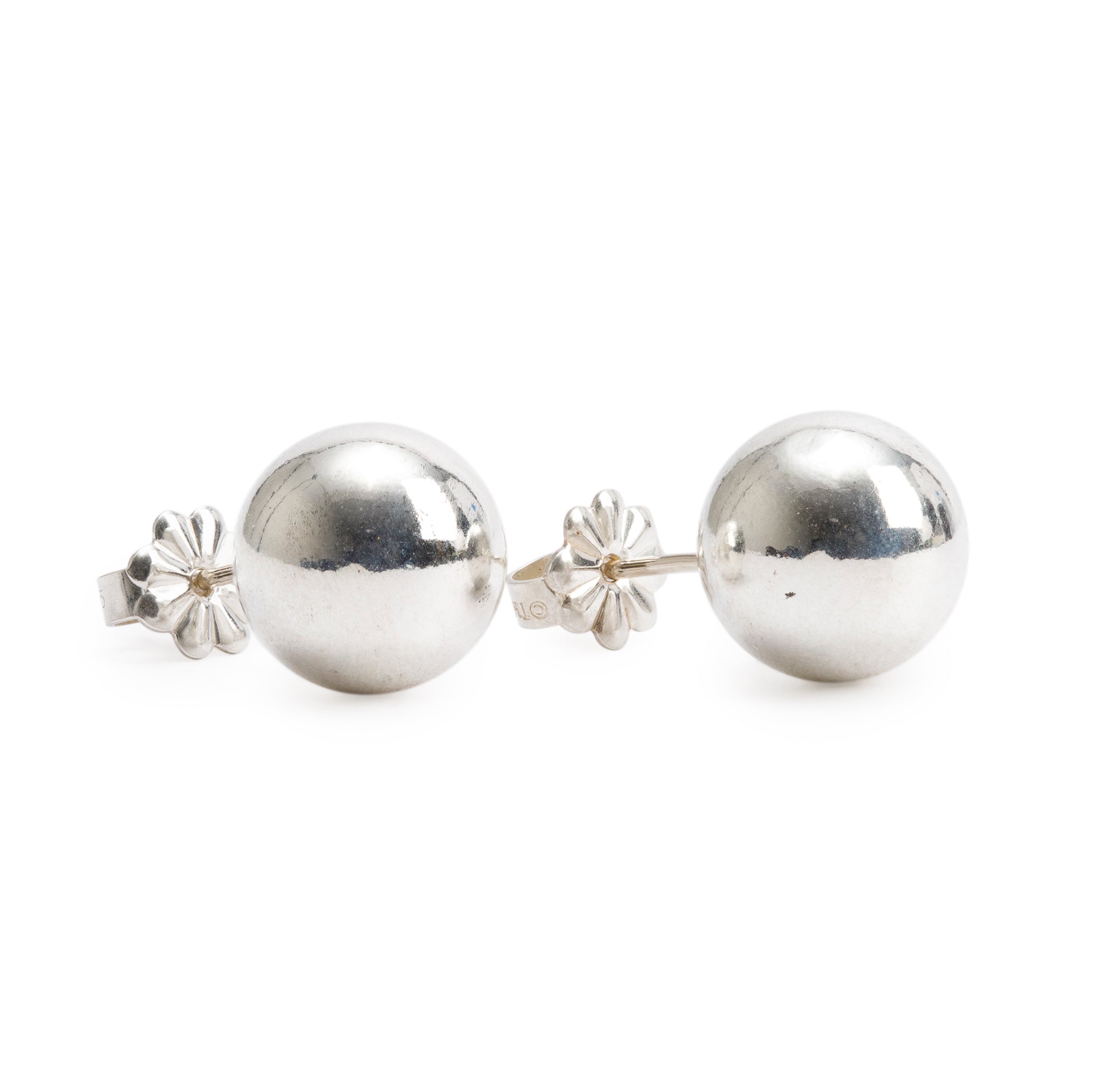 Tiffany & Co. Sterling Silver HardWear 10 MM Ball Earrings