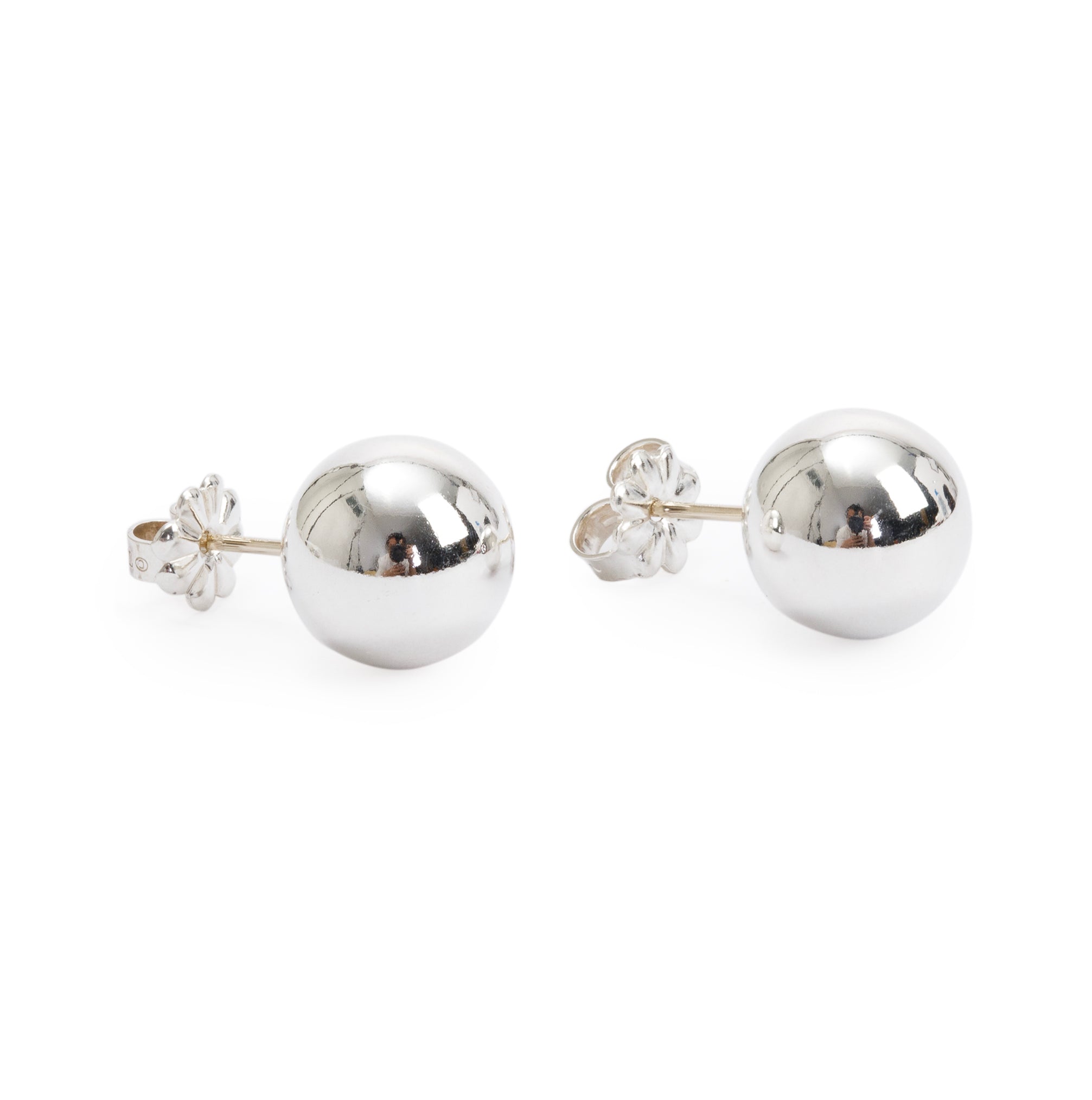 Tiffany & Co. Sterling Silver HardWear 10 MM Ball Earrings