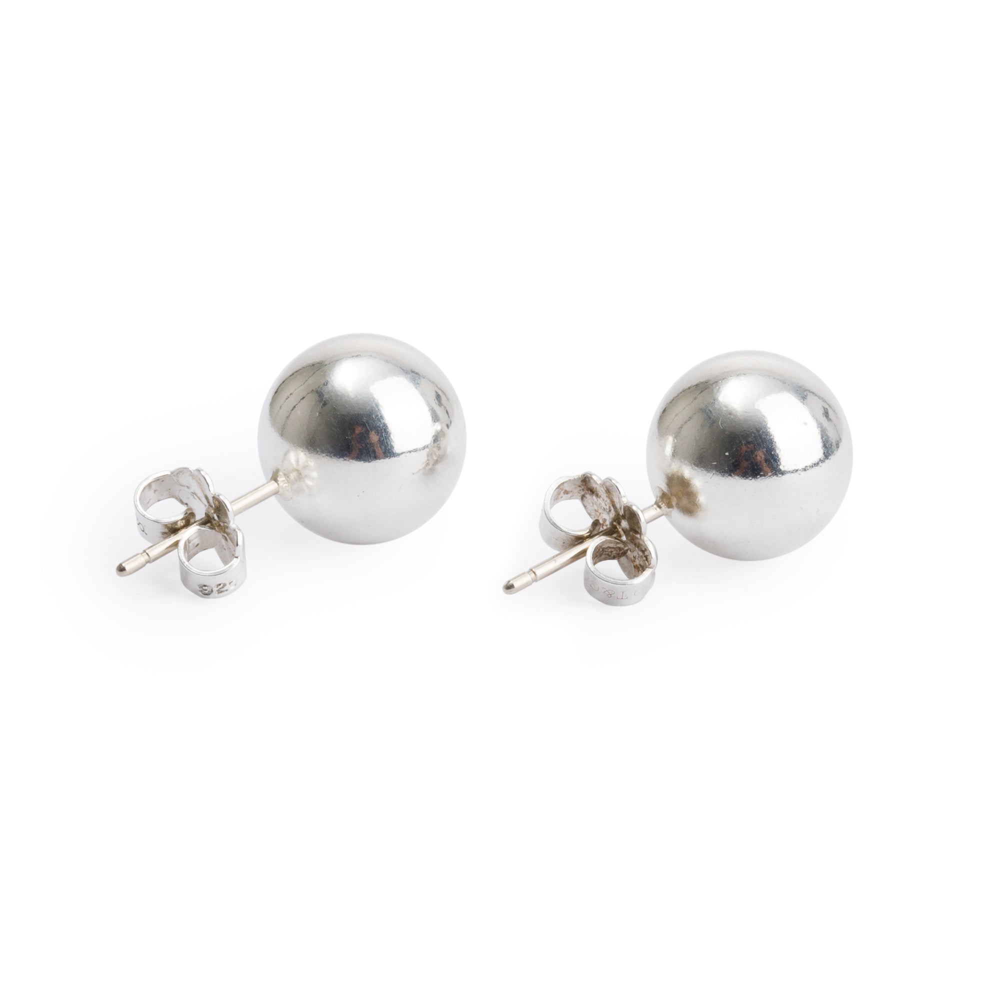 Tiffany & Co. Sterling Silver HardWear 10 MM Ball Earrings