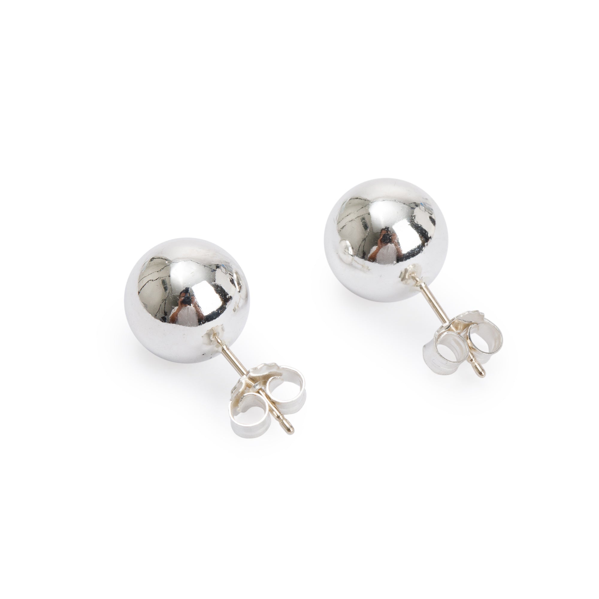 Tiffany & Co. Sterling Silver HardWear 10 MM Ball Earrings