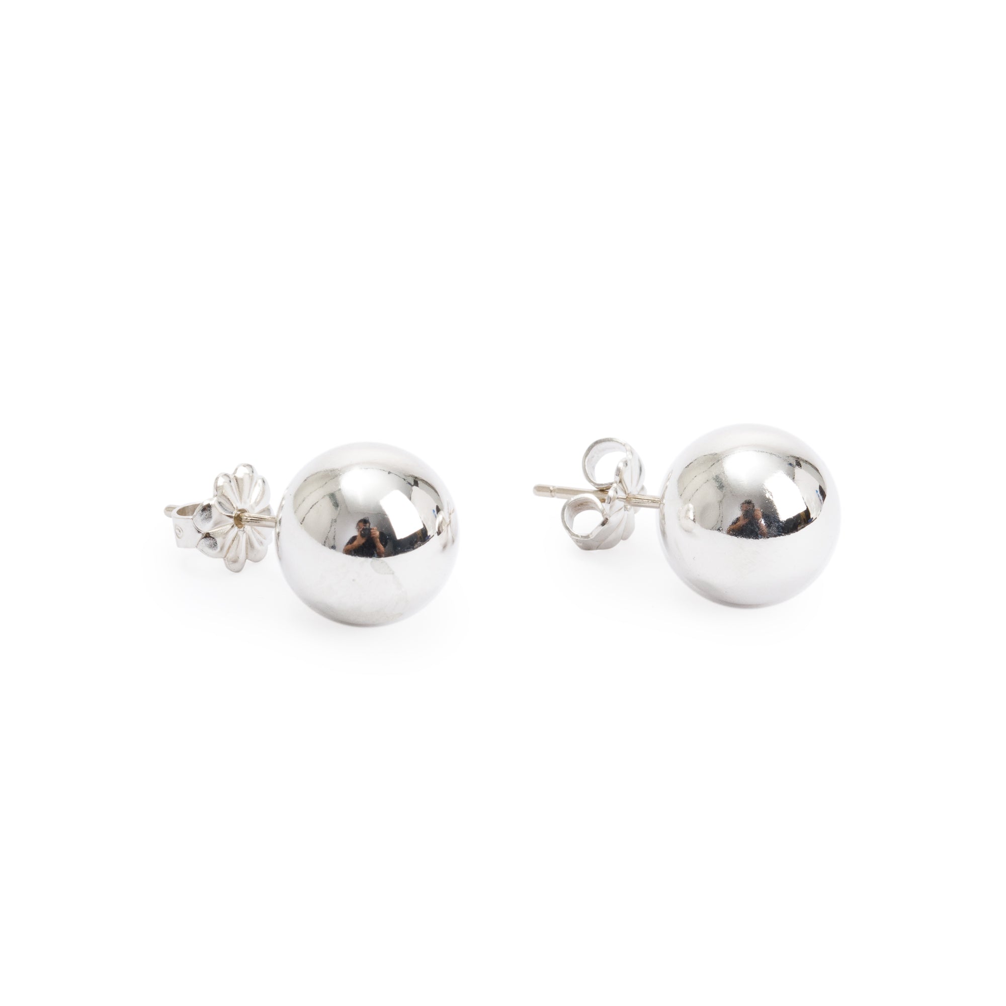 Tiffany & Co. Sterling Silver HardWear 10 MM Ball Earrings