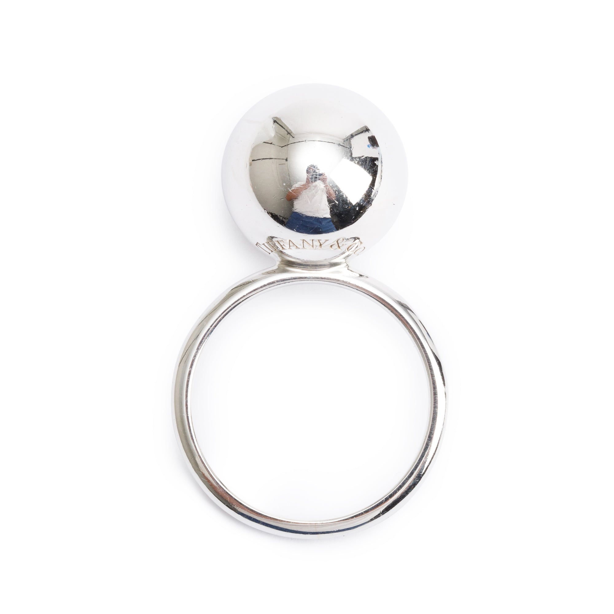 Tiffany & Co. Sterling Silver HardWear 15.7 MM Ball Ring, Size 10