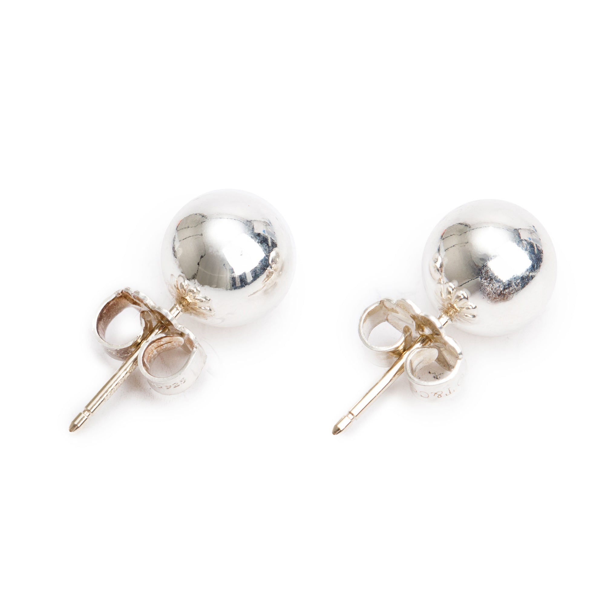 Tiffany & Co. Sterling Silver HardWear 8 MM Ball Earrings
