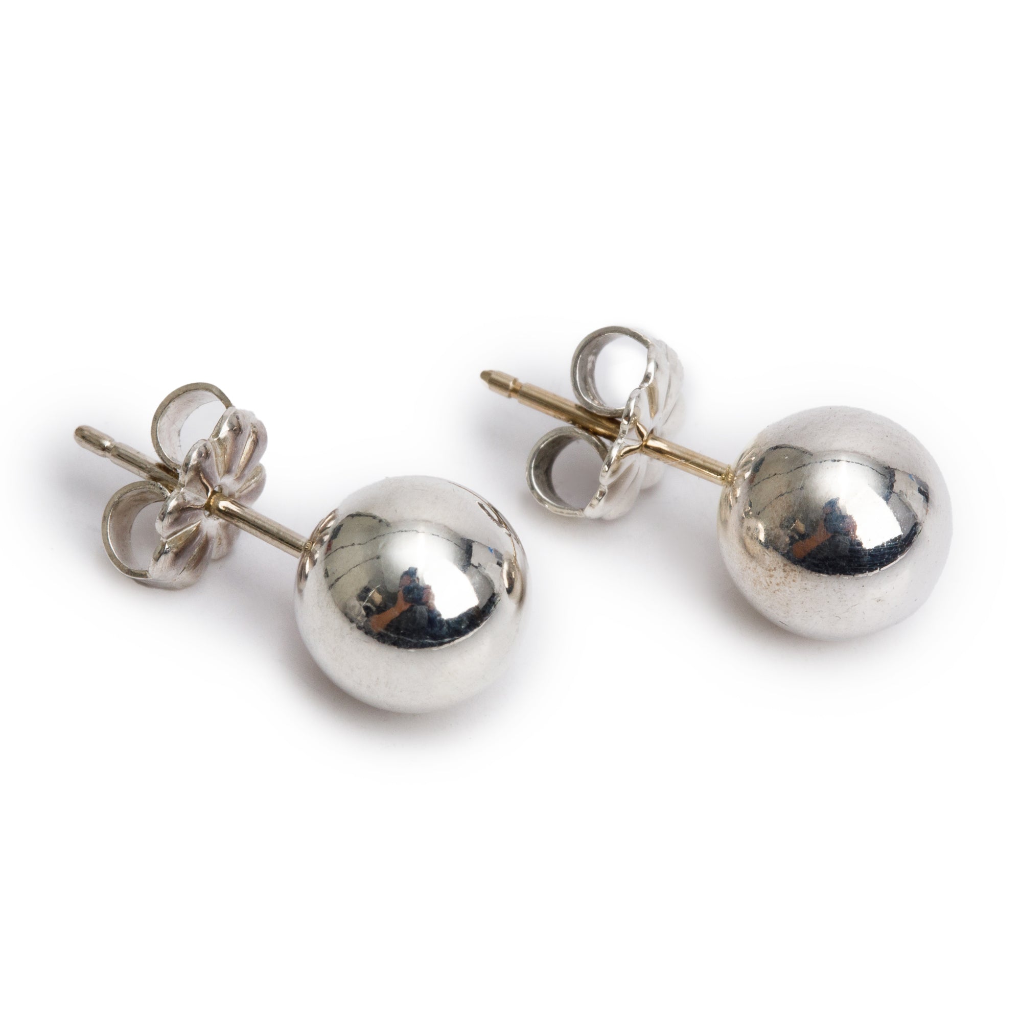 Tiffany & Co. Sterling Silver HardWear 8 MM Ball Earrings