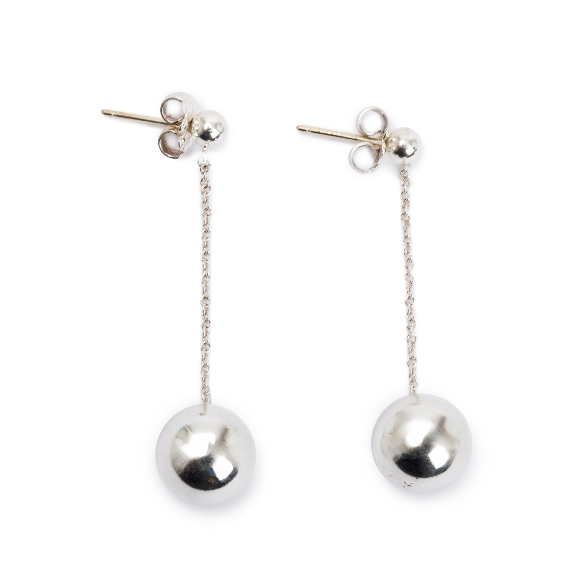 Tiffany & Co. Sterling Silver HardWear Ball Drop Earrings