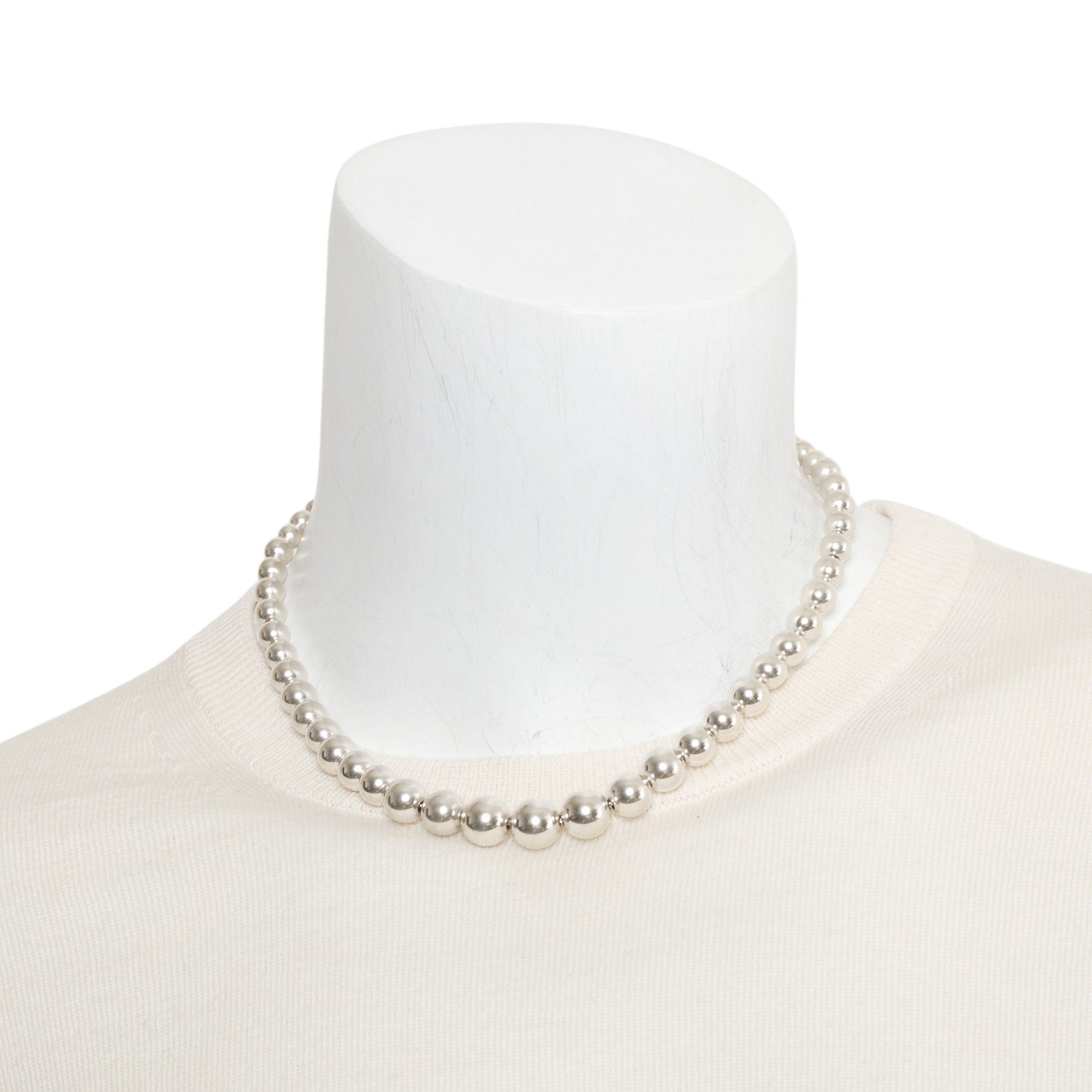 Tiffany & Co. Sterling Silver HardWear Graduated Ball Necklace
