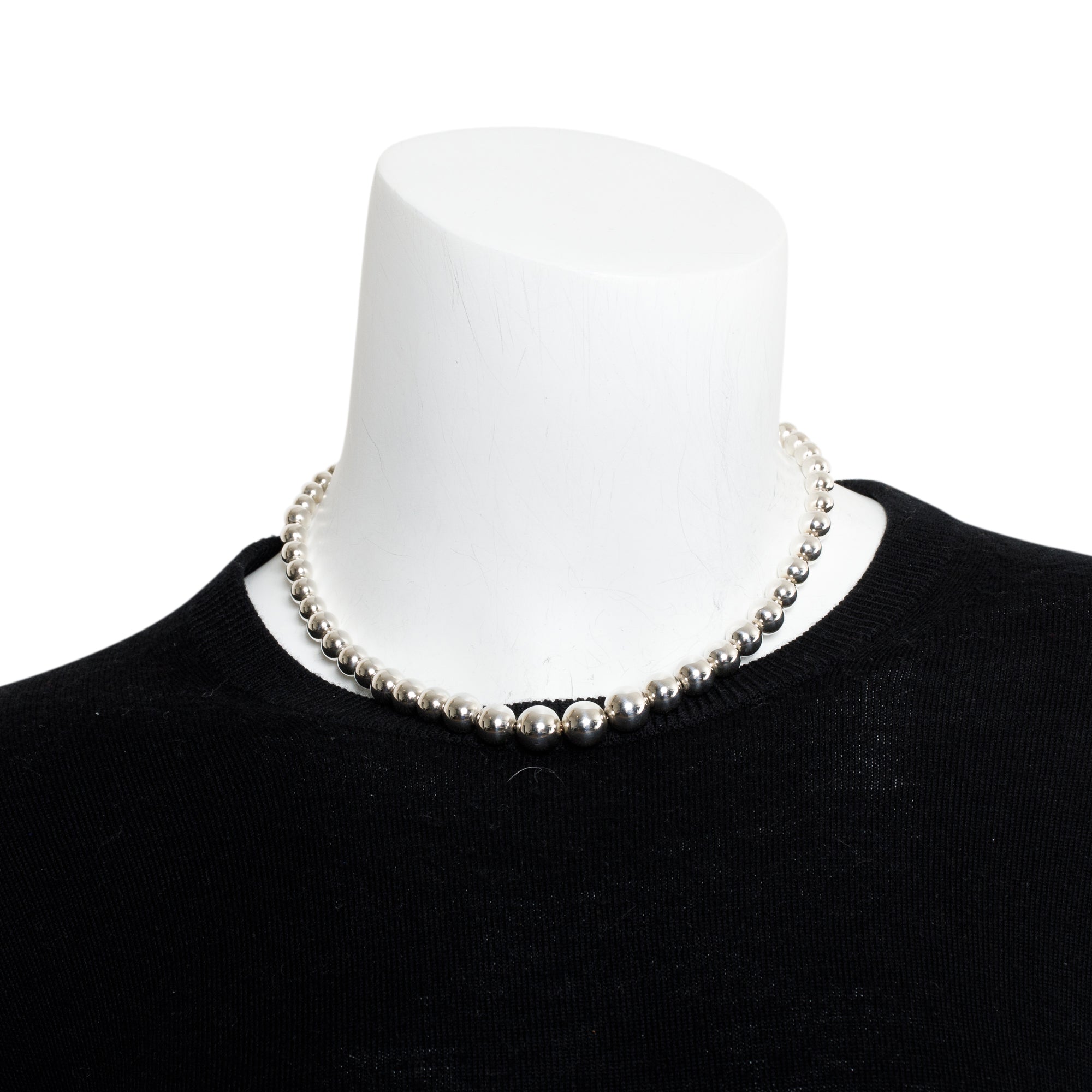 Tiffany & Co. Sterling Silver HardWear Graduated Ball Necklace