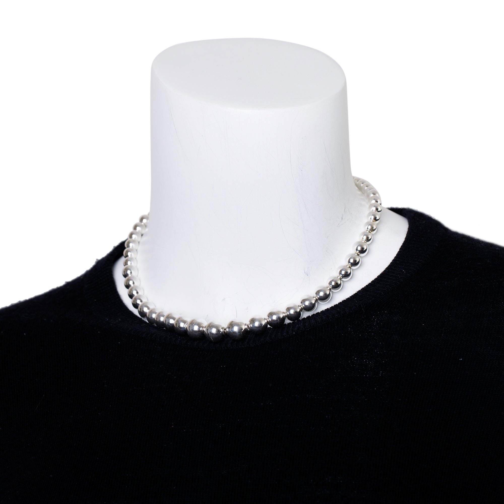 Tiffany & Co. Sterling Silver HardWear Graduated Ball Necklace