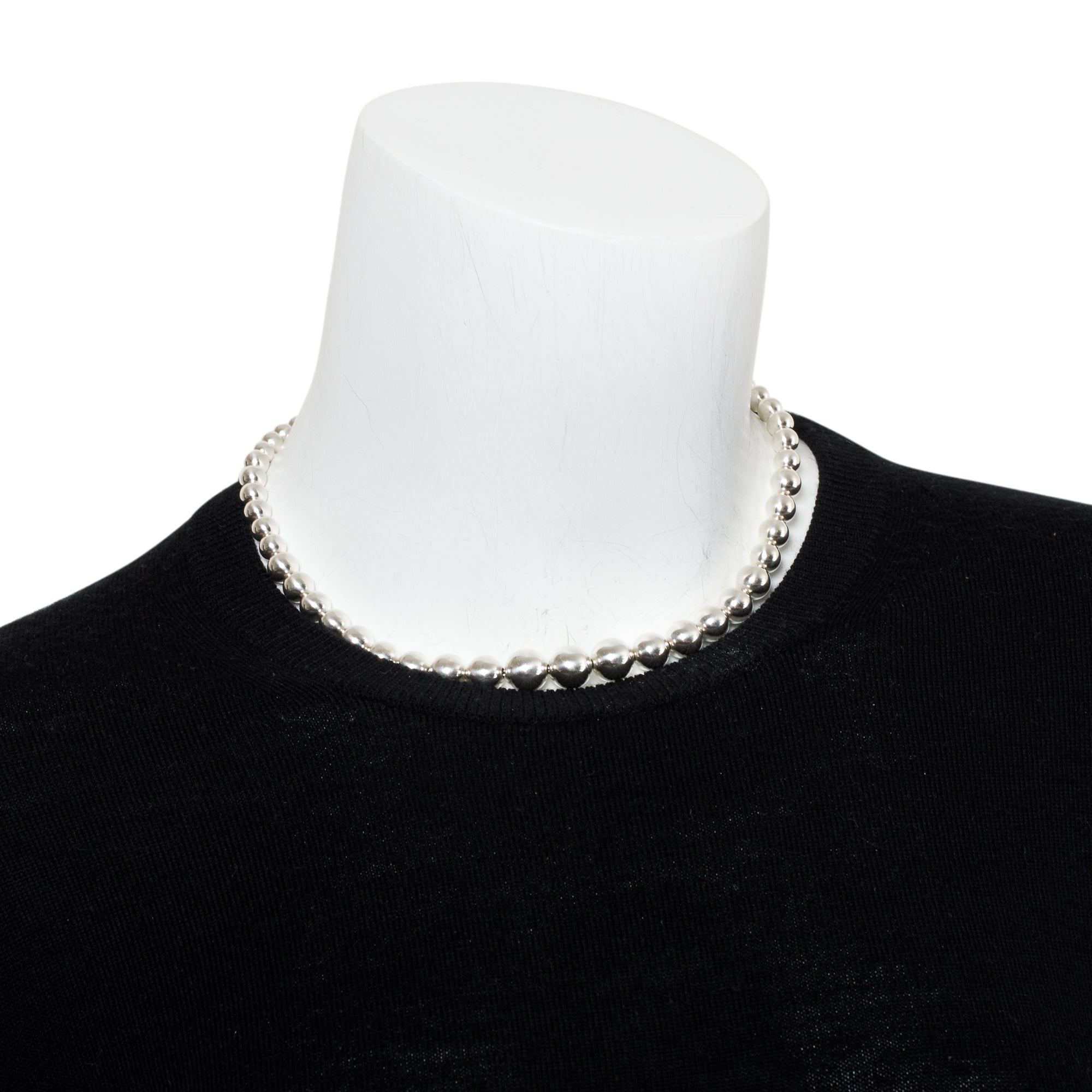 Tiffany & Co. Sterling Silver HardWear Graduated Ball Necklace