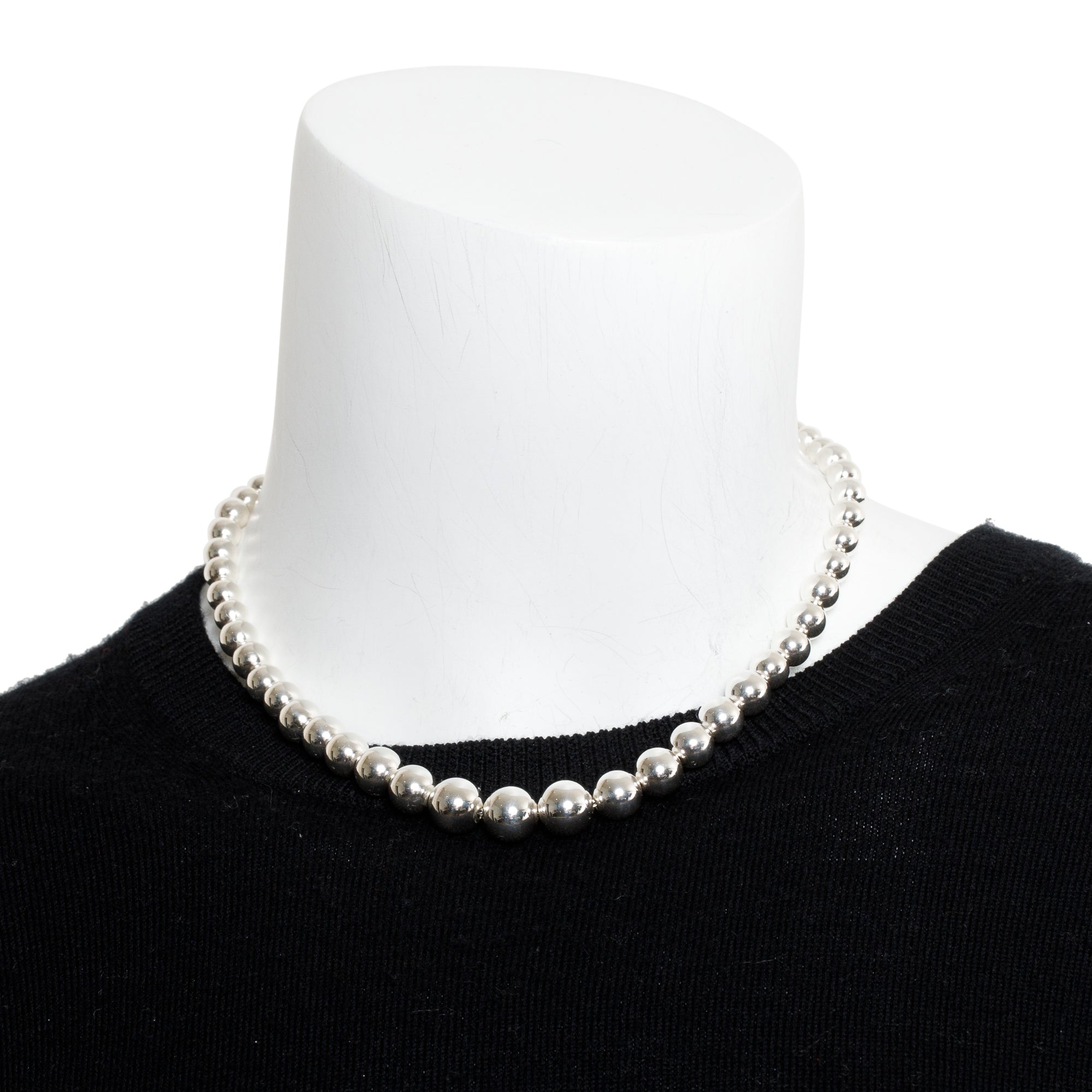 Tiffany & Co. Sterling Silver HardWear Graduated Ball Necklace
