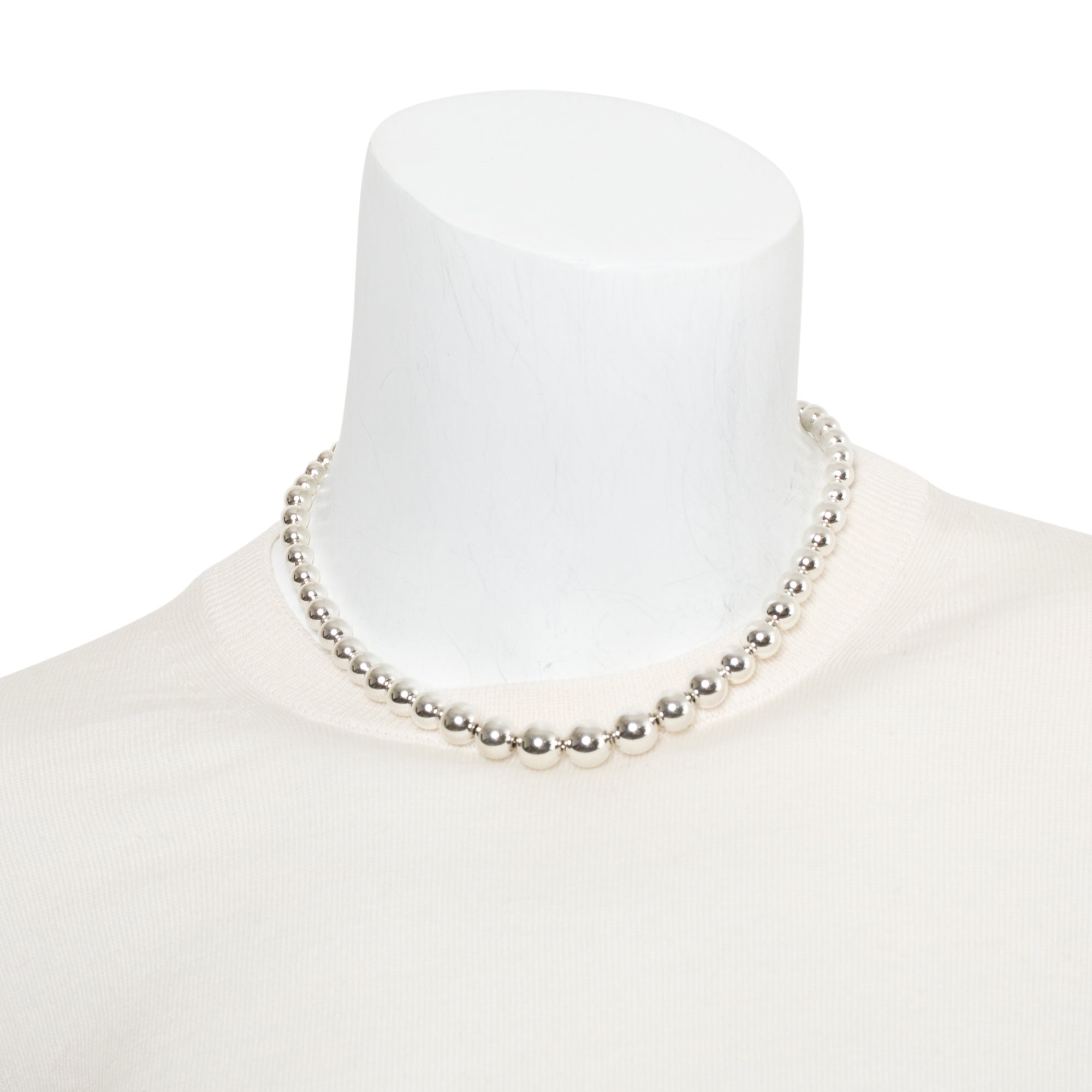 Tiffany & Co. Sterling Silver HardWear Graduated Ball Necklace