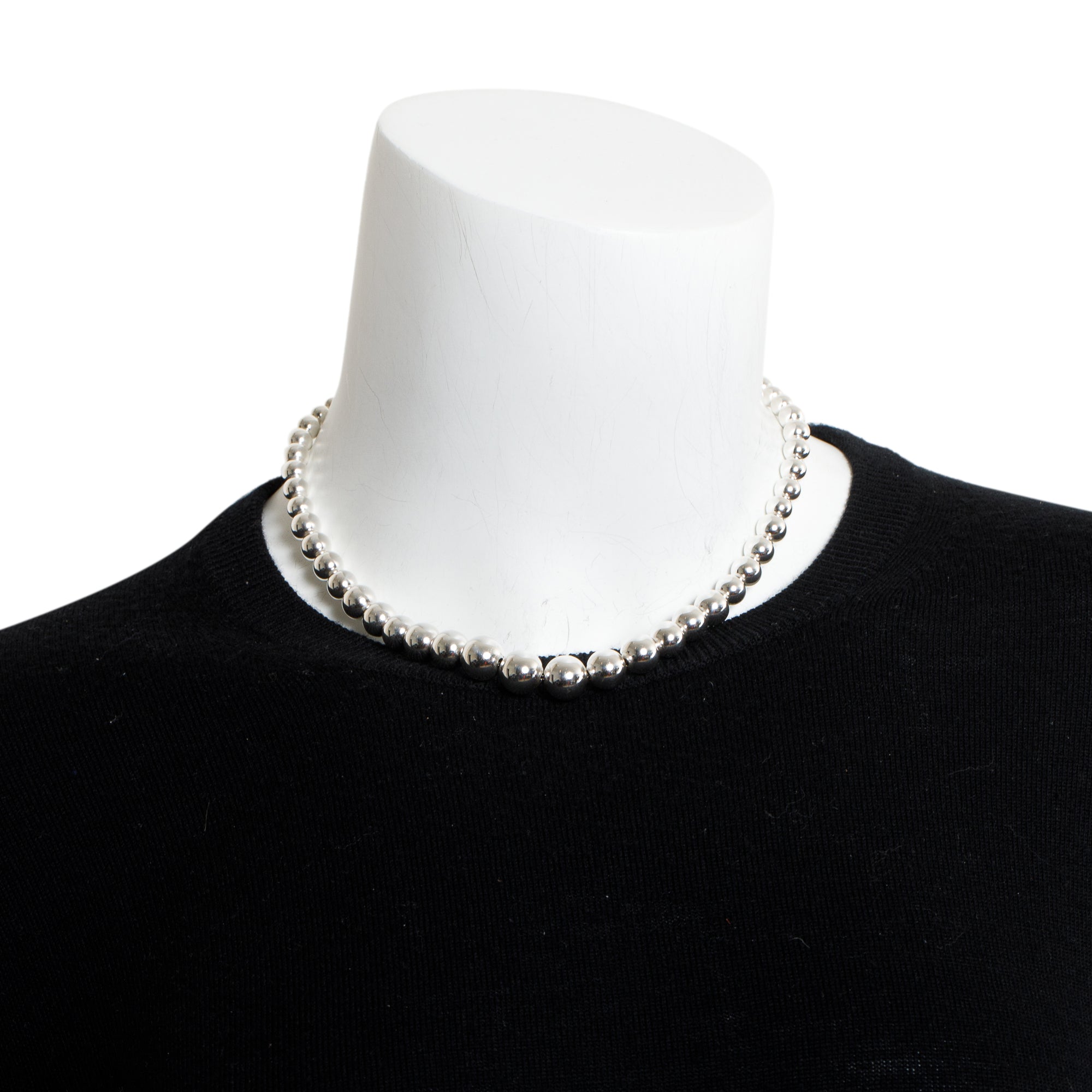 Tiffany & Co. Sterling Silver HardWear Graduated Ball Necklace