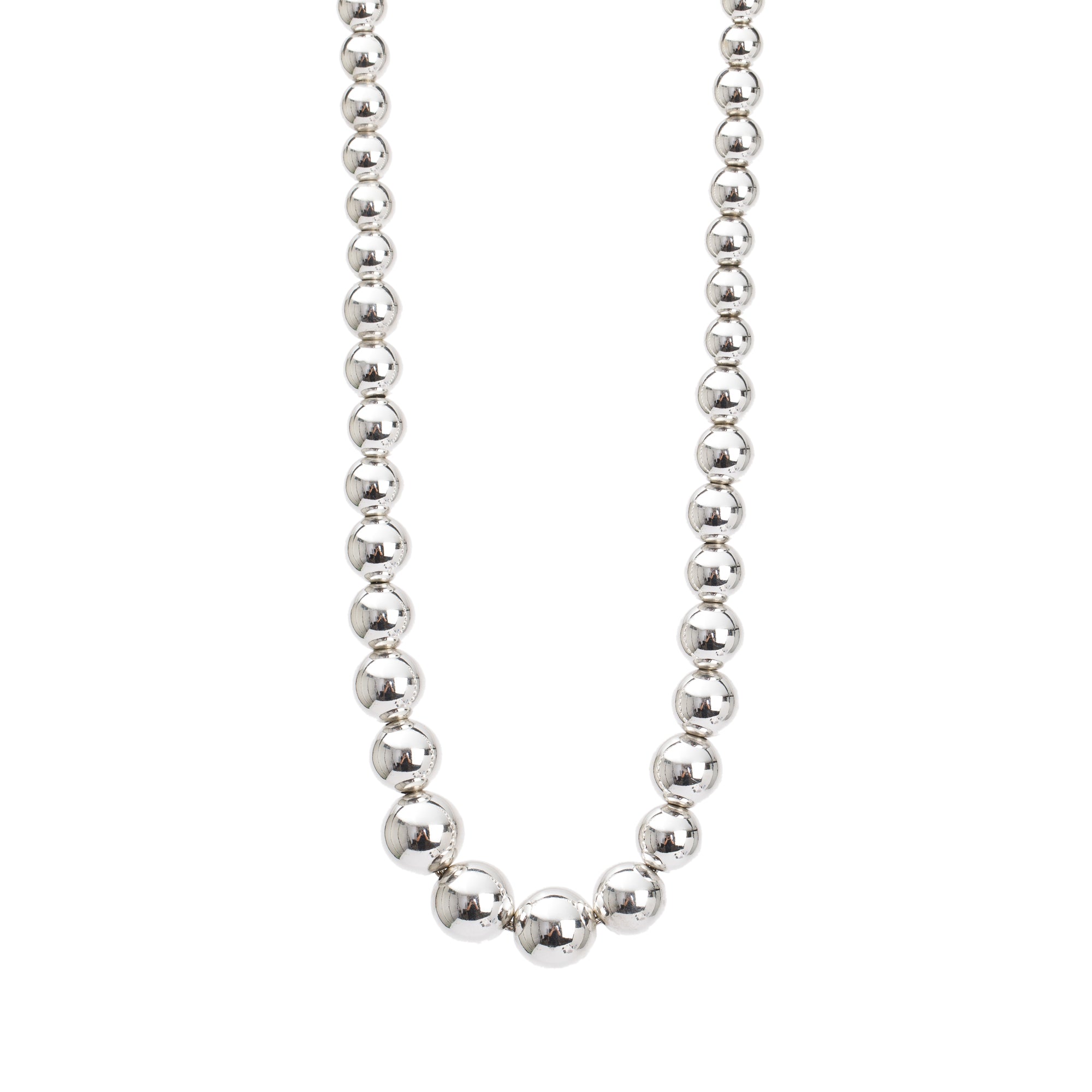 Tiffany & Co. Sterling Silver HardWear Graduated Ball Necklace