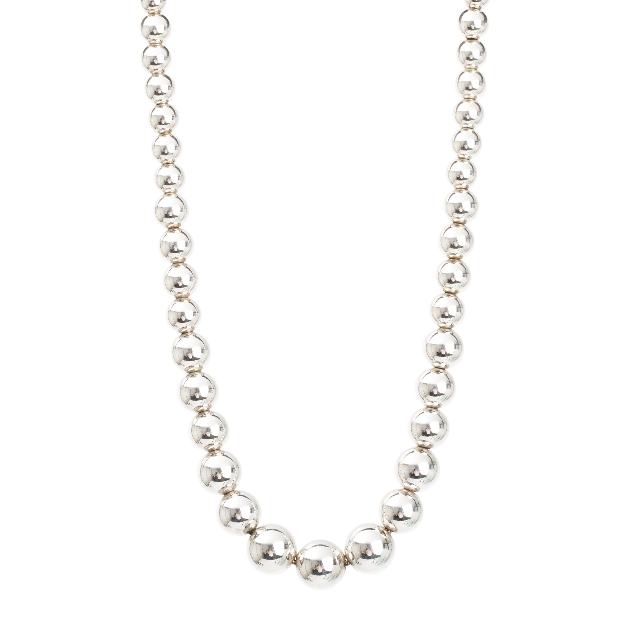 Tiffany & Co. Sterling Silver HardWear Graduated Ball Necklace