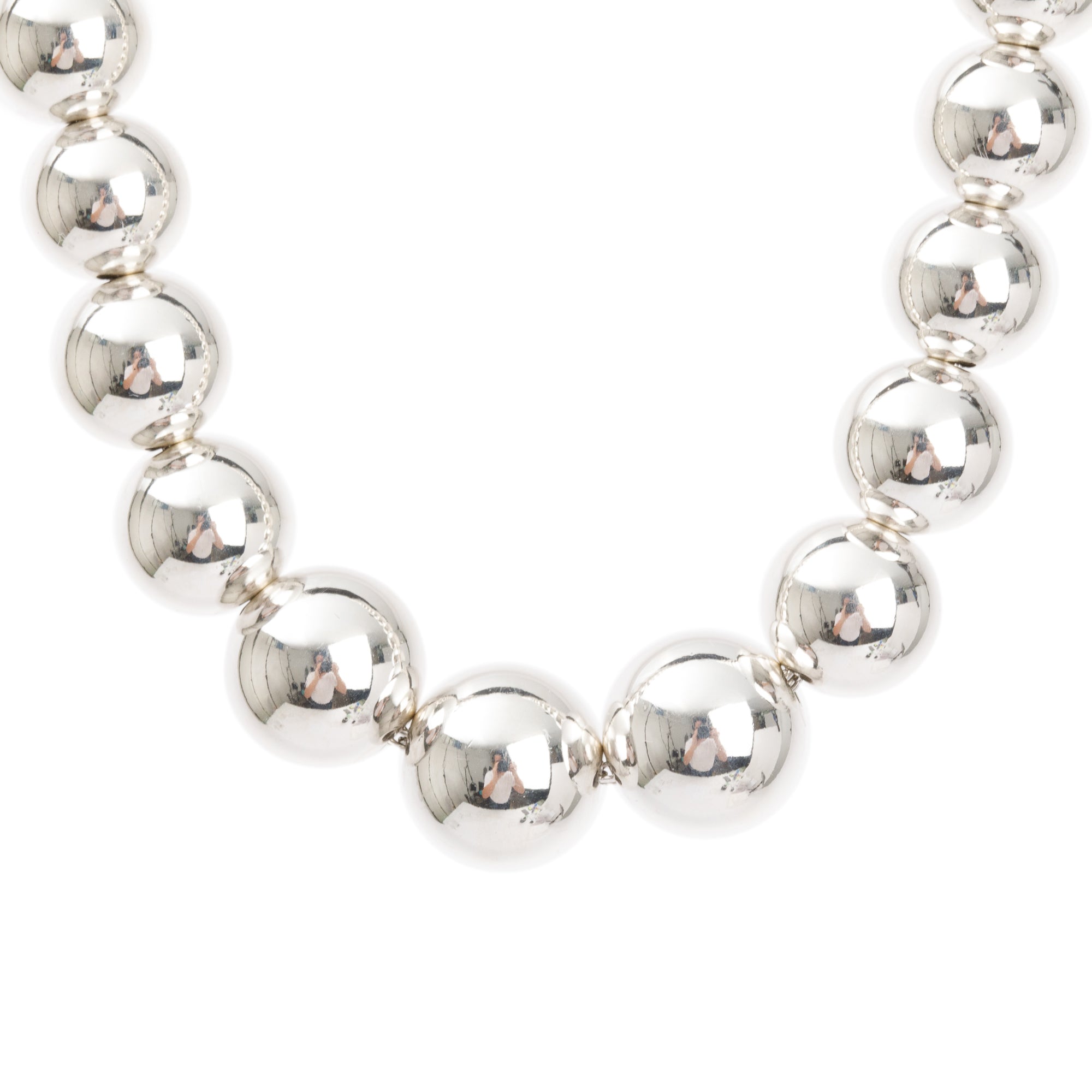 Tiffany & Co. Sterling Silver HardWear Graduated Ball Necklace