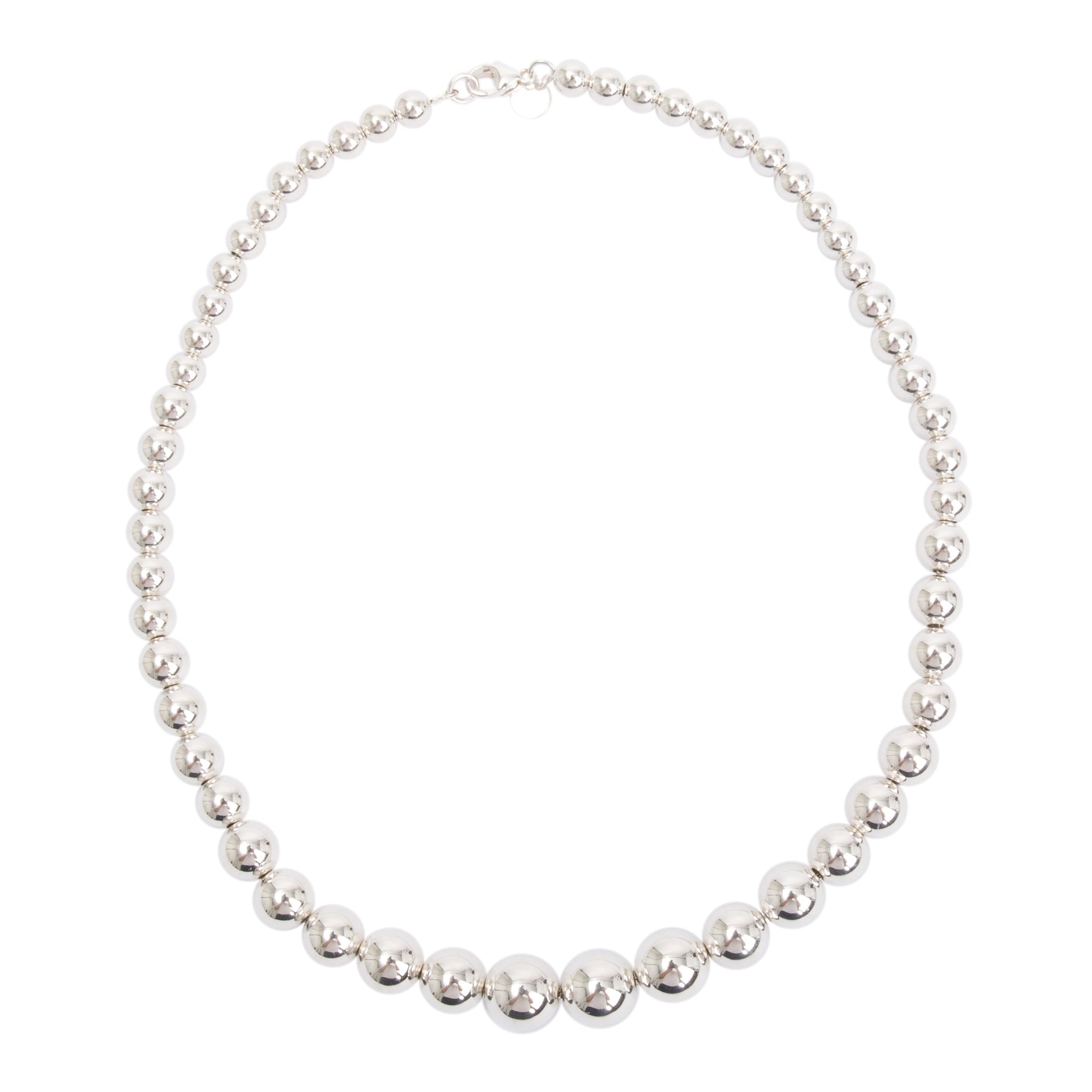 Tiffany & Co. Sterling Silver HardWear Graduated Ball Necklace