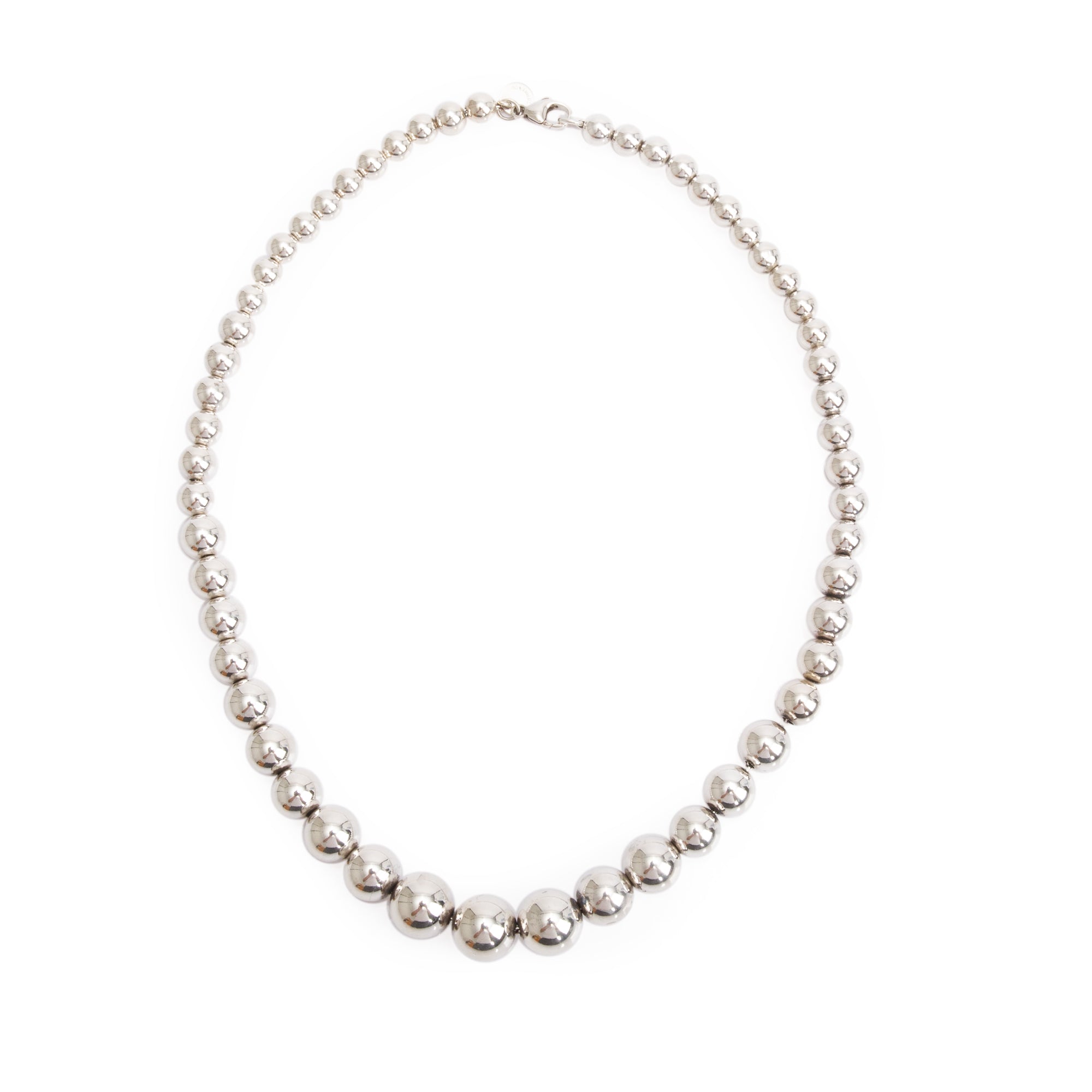 Tiffany & Co. Sterling Silver HardWear Graduated Ball Necklace