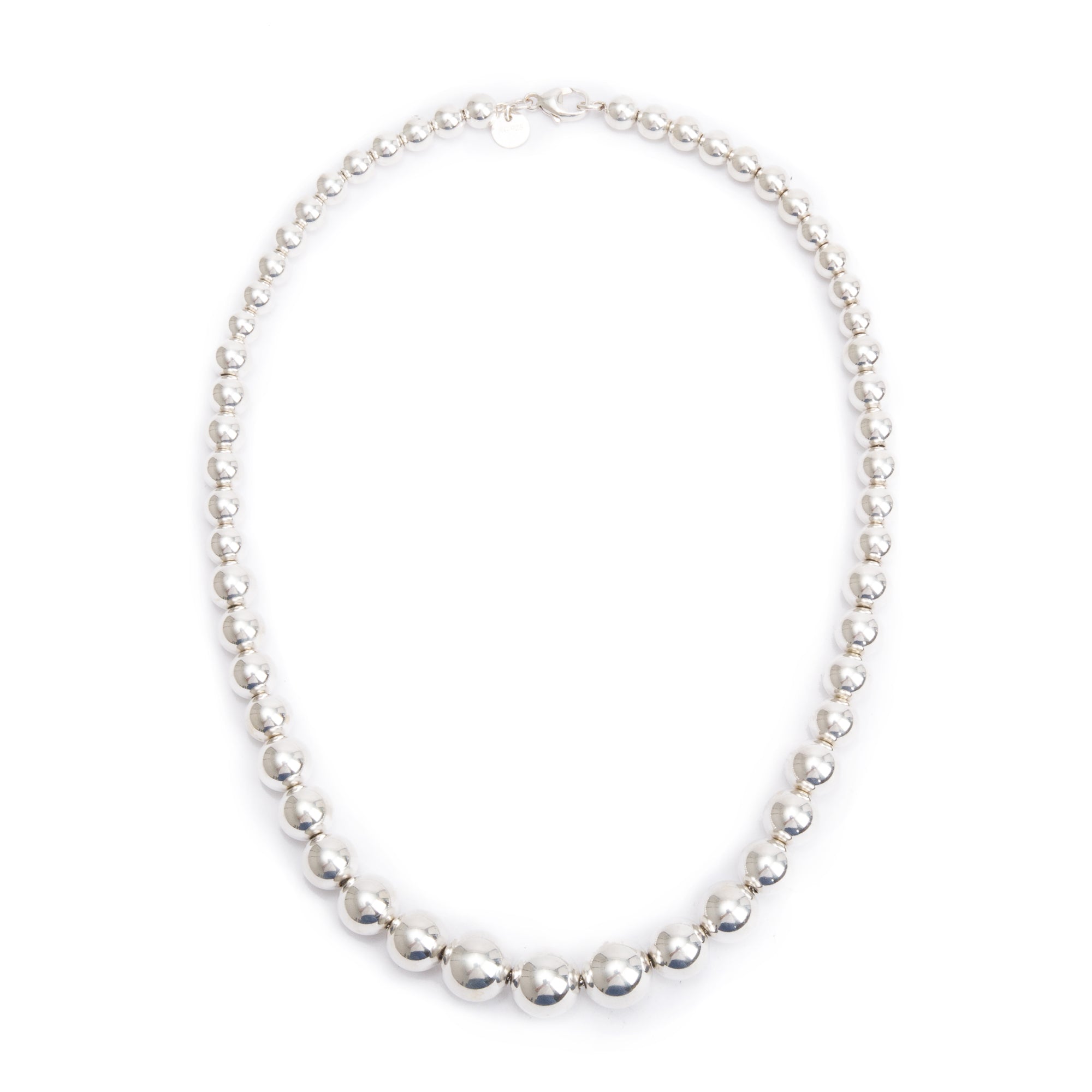Tiffany & Co. Sterling Silver HardWear Graduated Ball Necklace