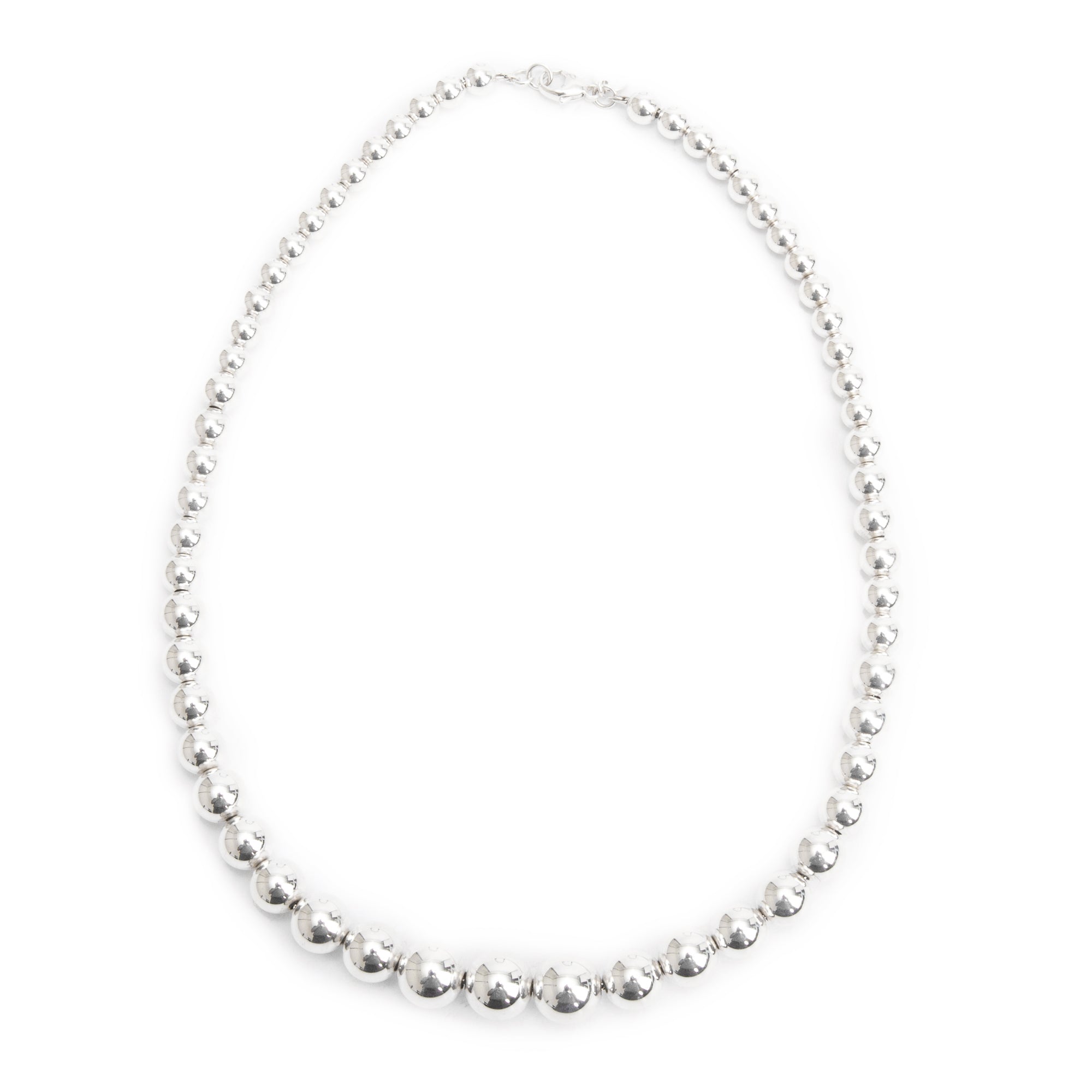 Tiffany & Co. Sterling Silver HardWear Graduated Ball Necklace