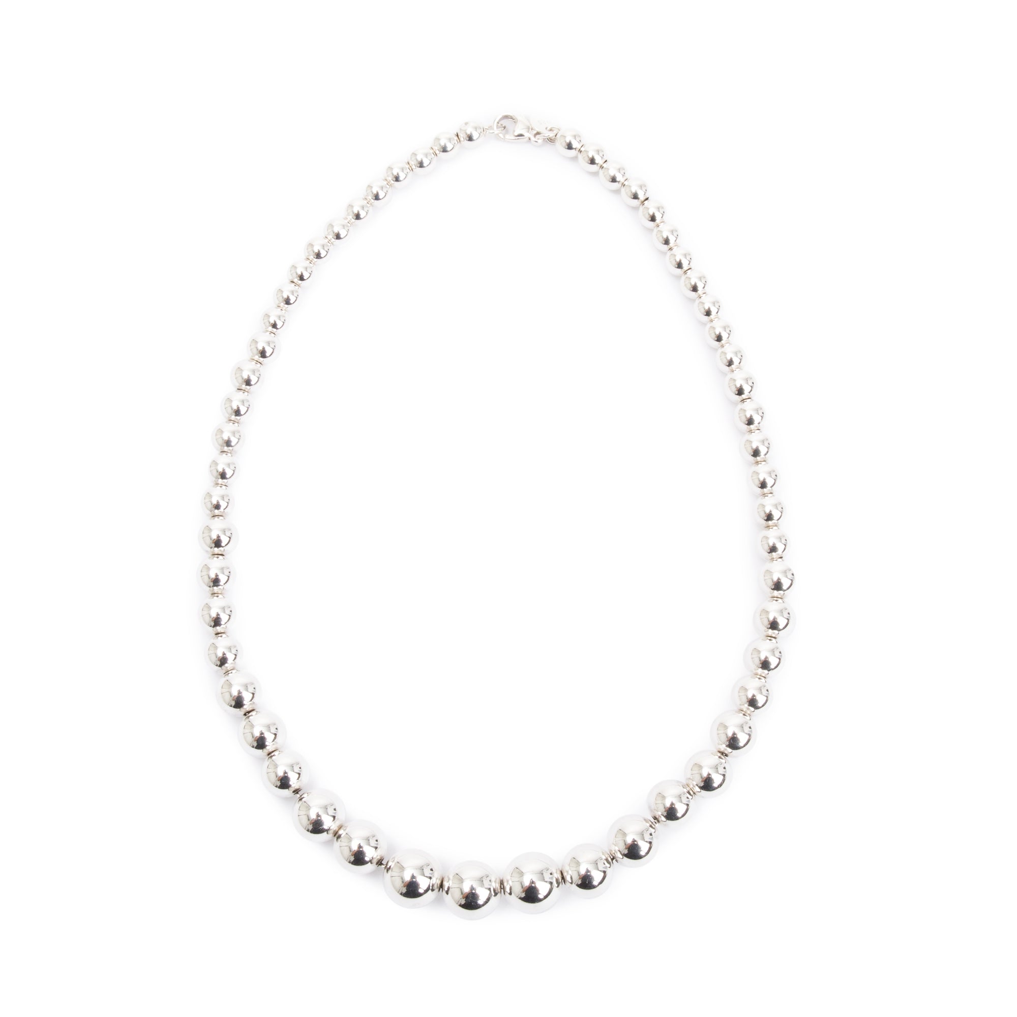 Tiffany & Co. Sterling Silver HardWear Graduated Ball Necklace